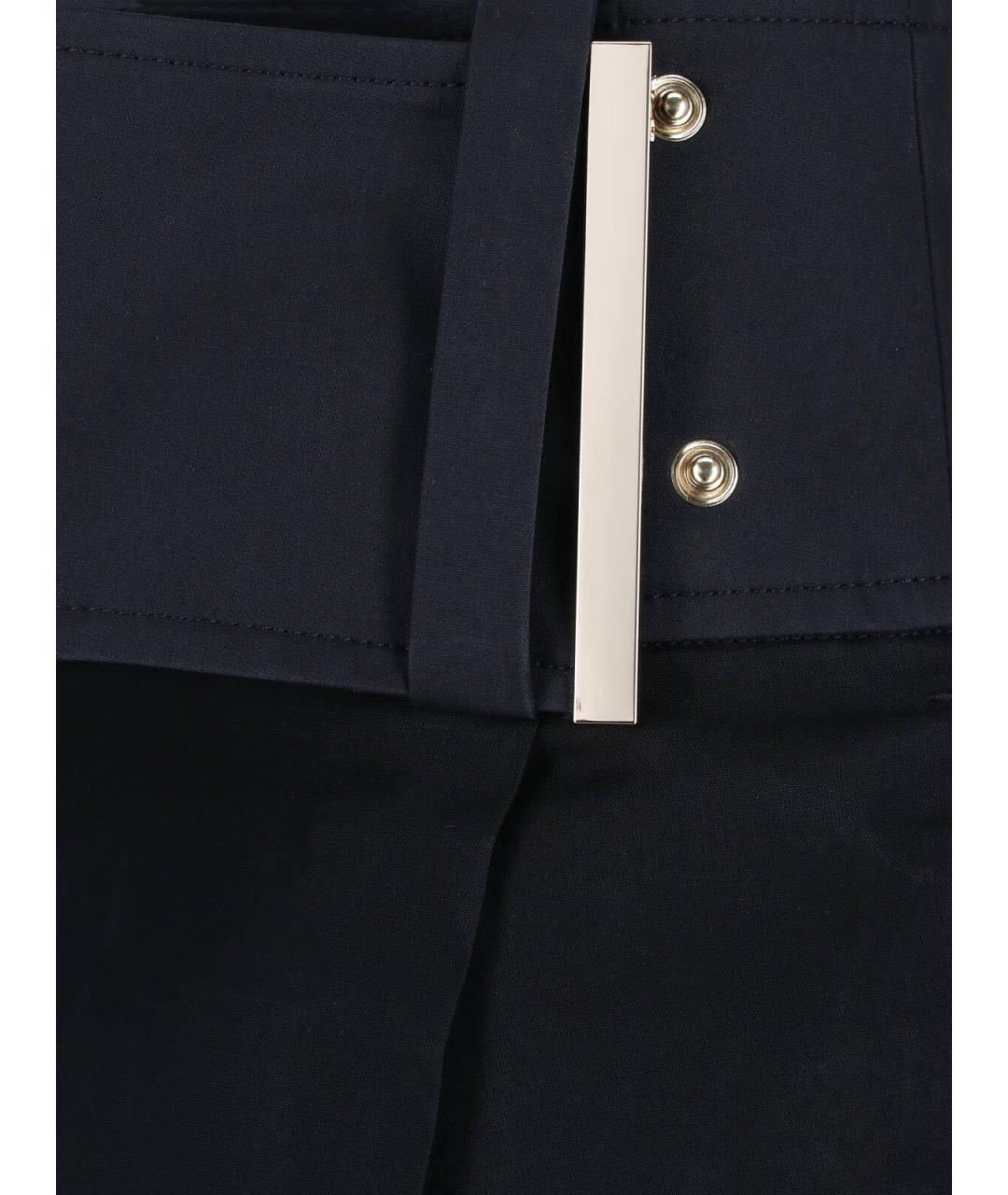 SPORTMAX Черные хлопковые прямые брюки, фото 4