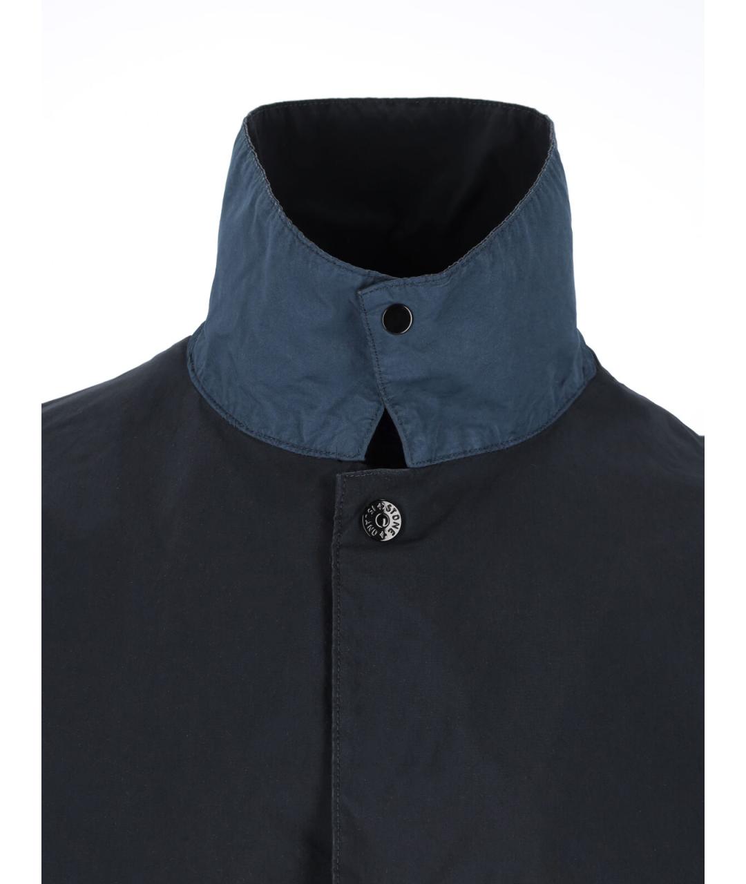 STONE ISLAND Темно-синяя полиэстеровая куртка, фото 5