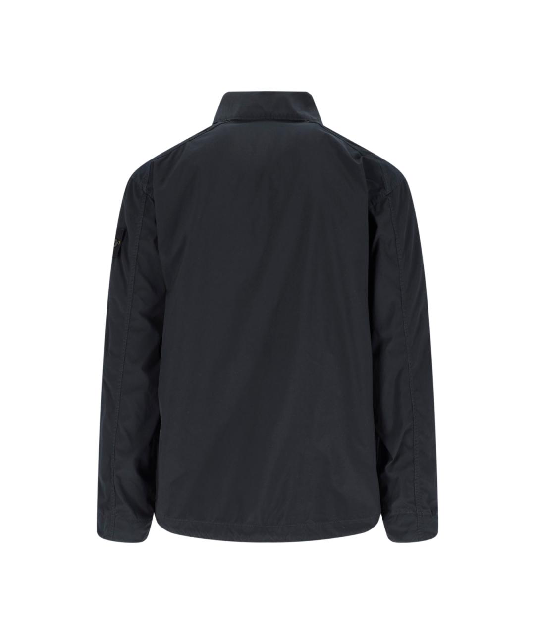 STONE ISLAND Темно-синяя полиэстеровая куртка, фото 2