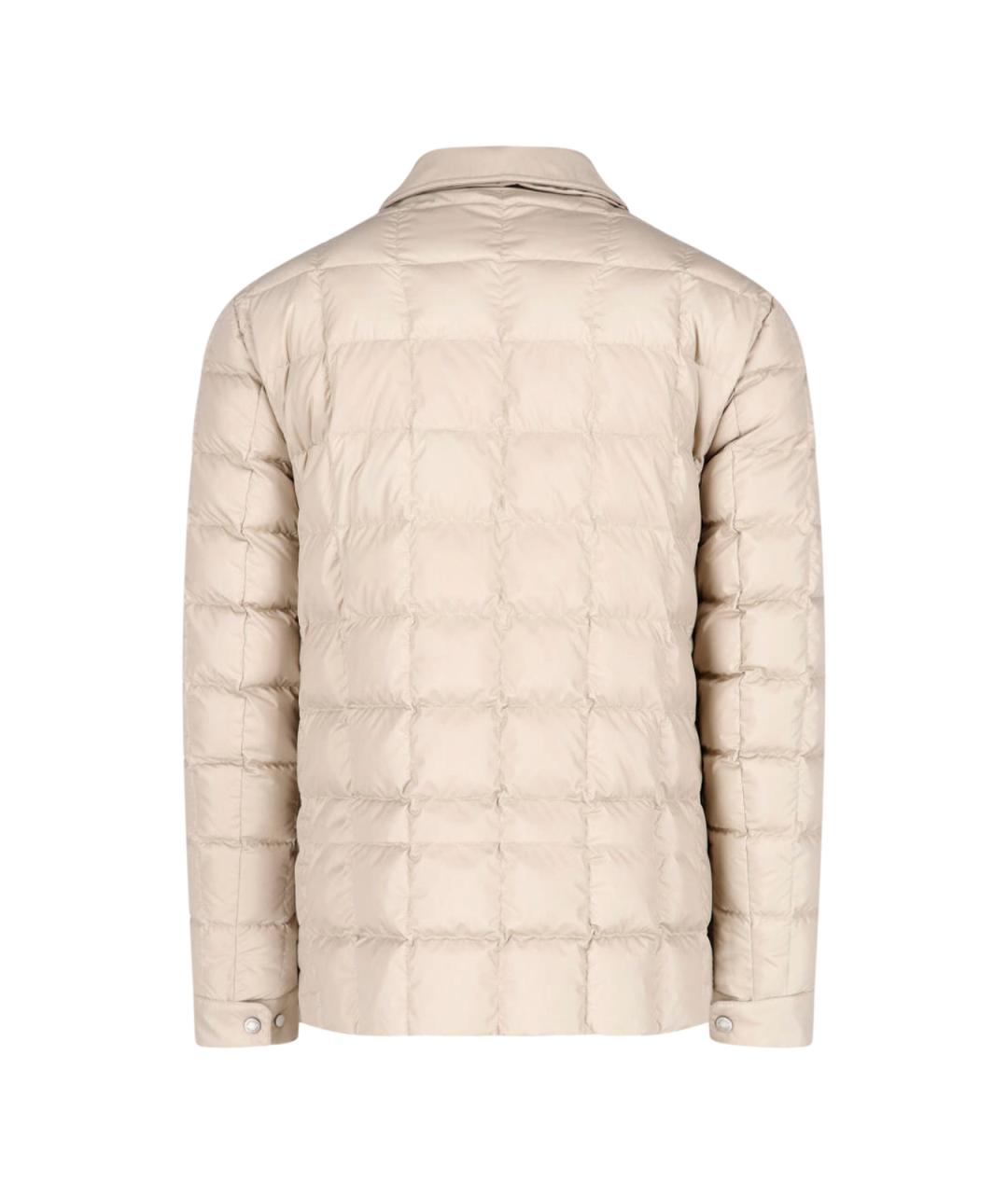 MONCLER Бежевая полиэстеровая куртка, фото 2