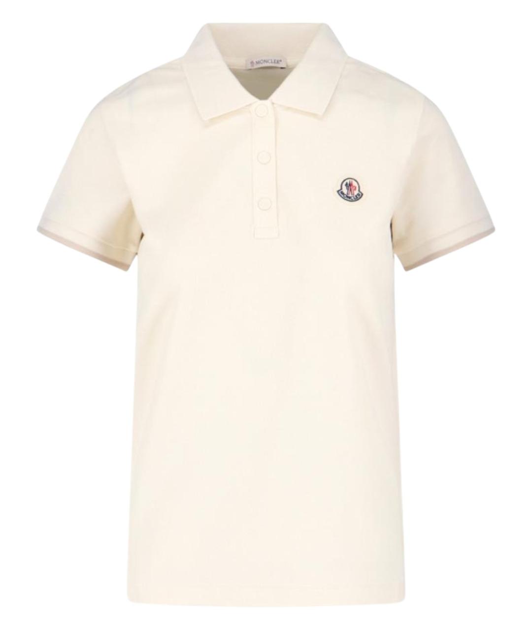 MONCLER Белая хлопковая футболка, фото 1