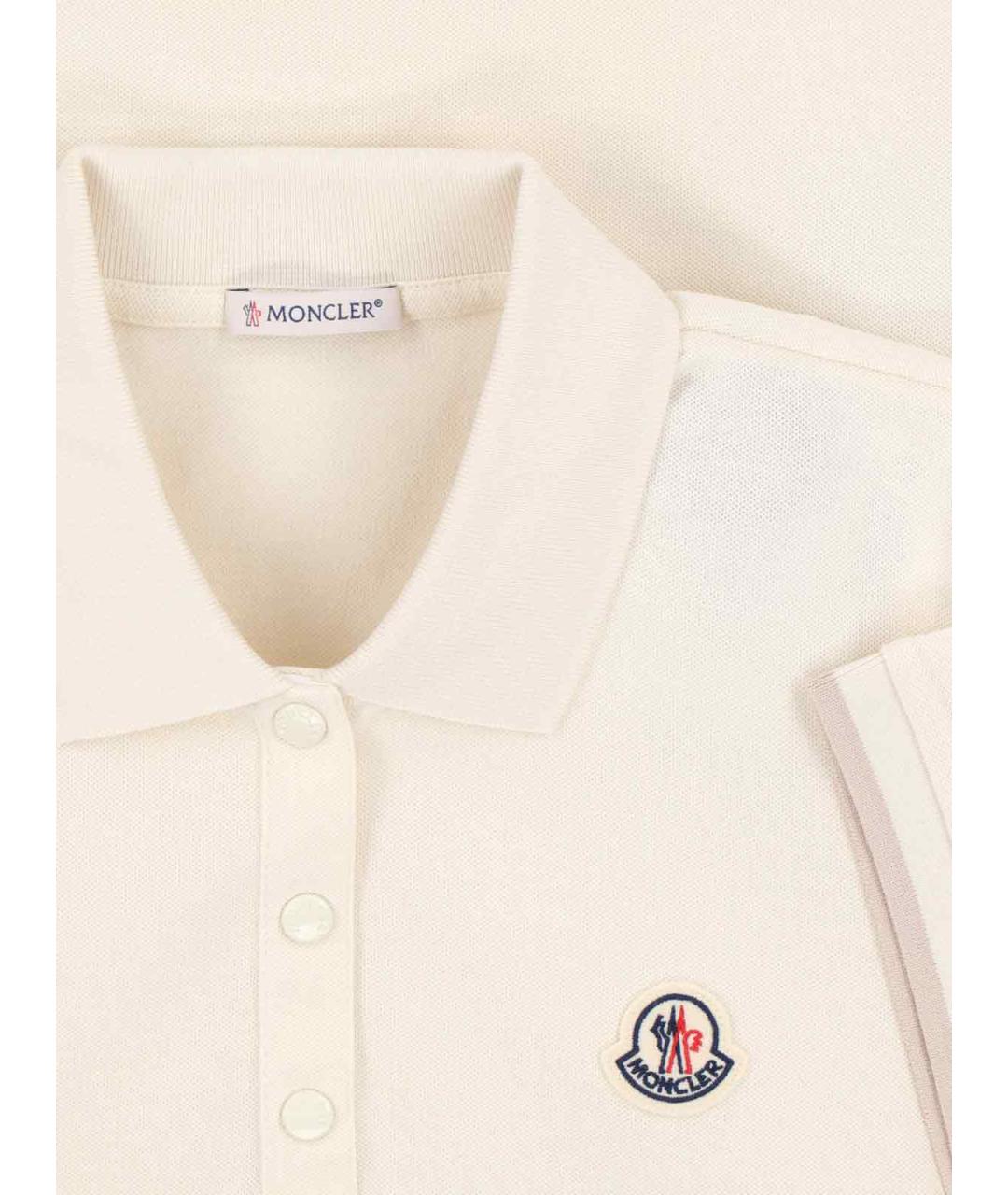 MONCLER Белая хлопковая футболка, фото 3