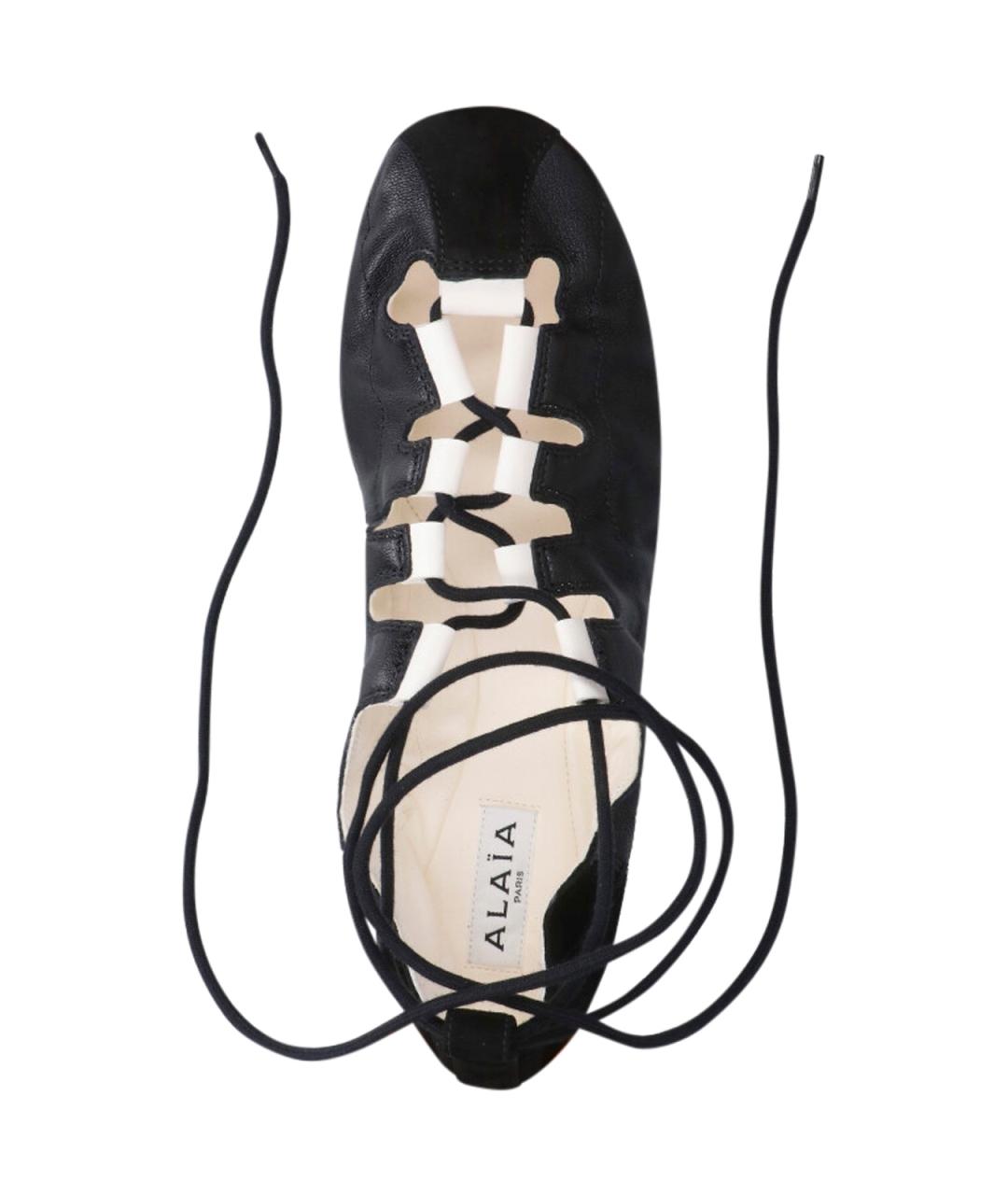 ALAIA Черные кожаные балетки, фото 5