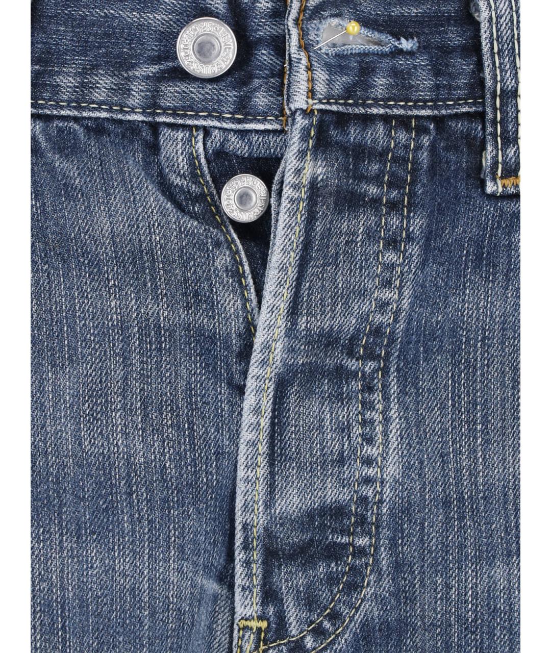 RE/DONE Синие хлопковые шорты, фото 4