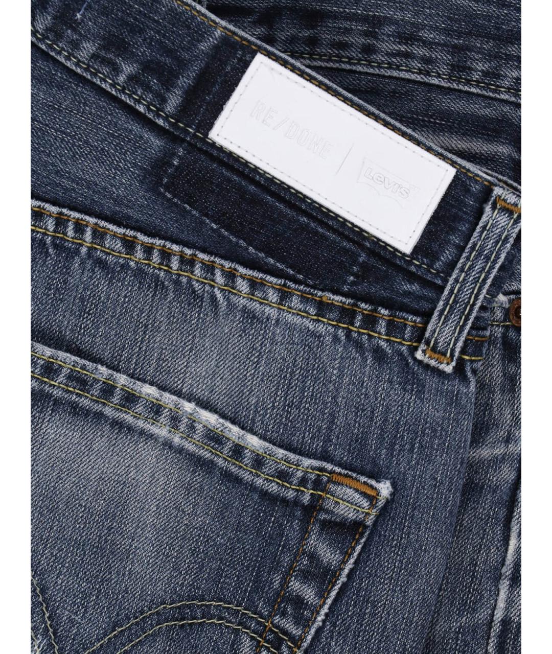 RE/DONE Синие хлопковые шорты, фото 5