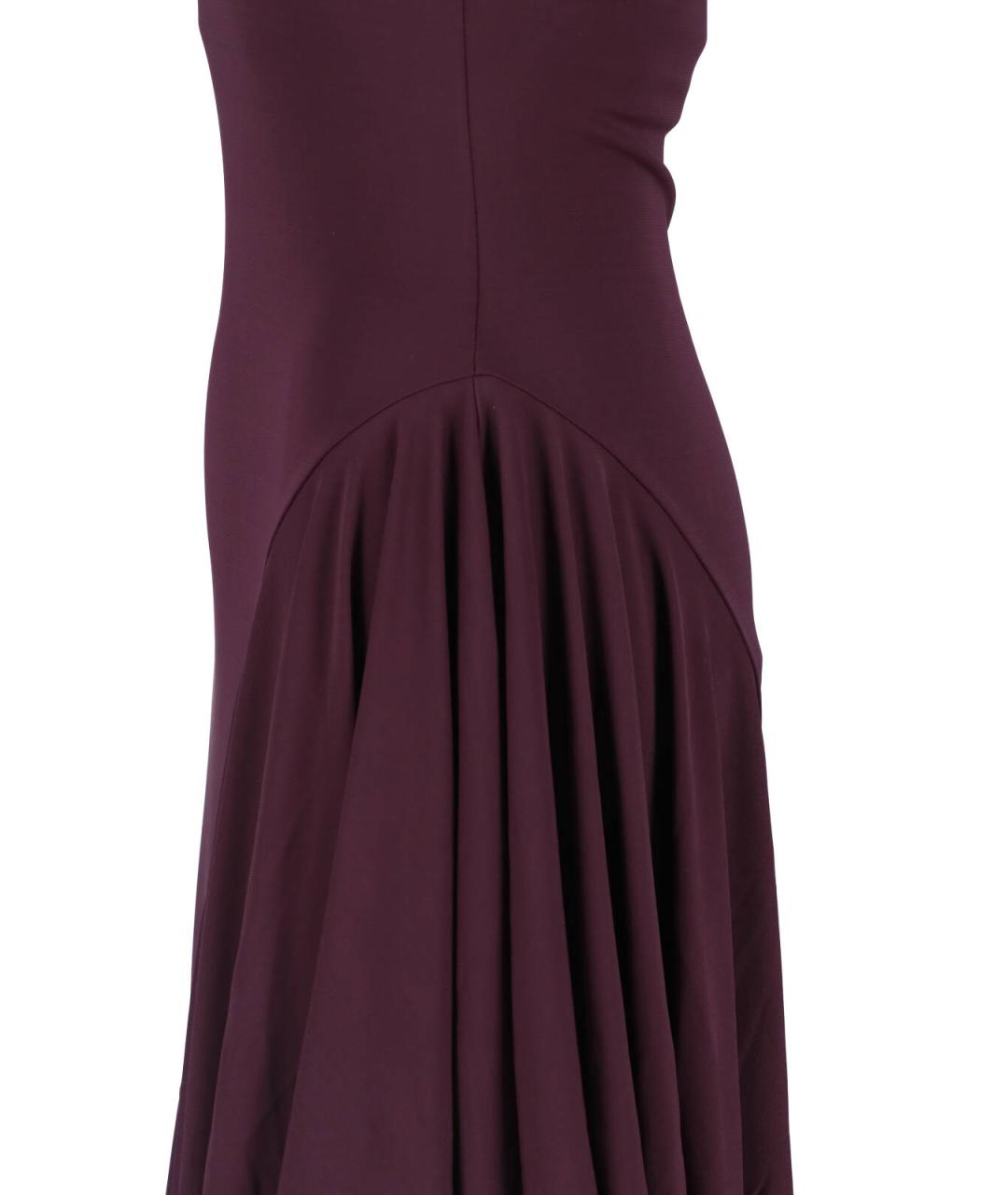 ALAIA Фиолетовое вискозное повседневное платье, фото 3