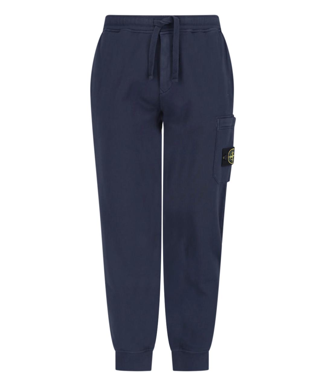 STONE ISLAND Синие хлопковые повседневные брюки, фото 1