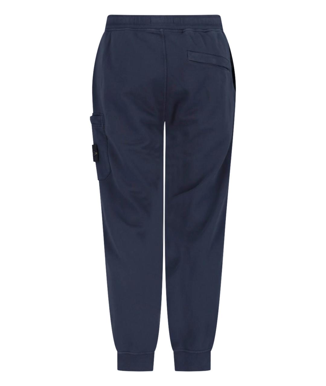 STONE ISLAND Синие хлопковые повседневные брюки, фото 2