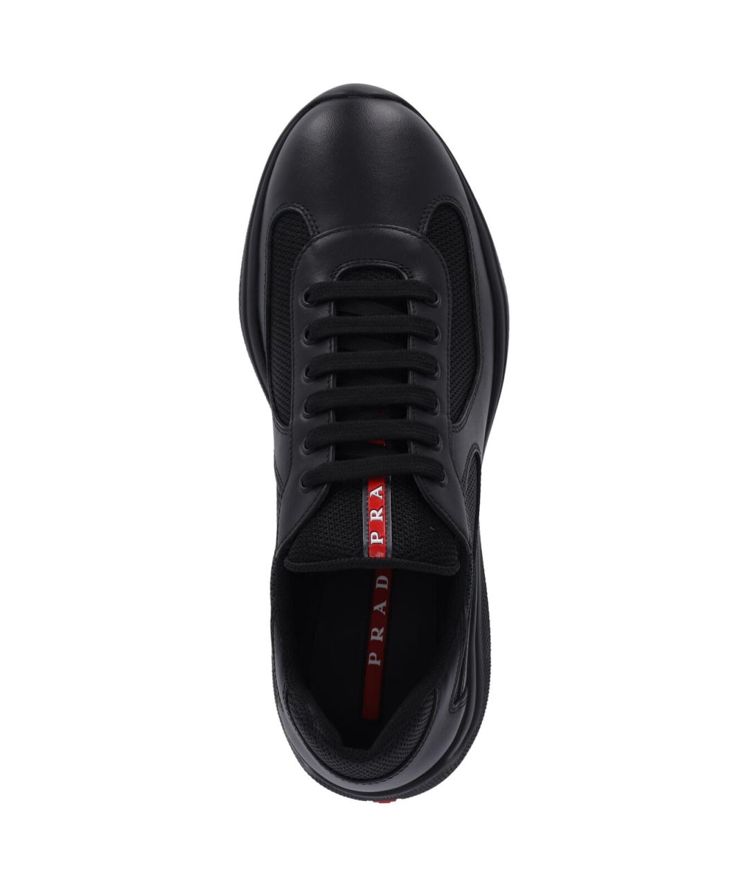 PRADA Черные низкие кроссовки / кеды, фото 5