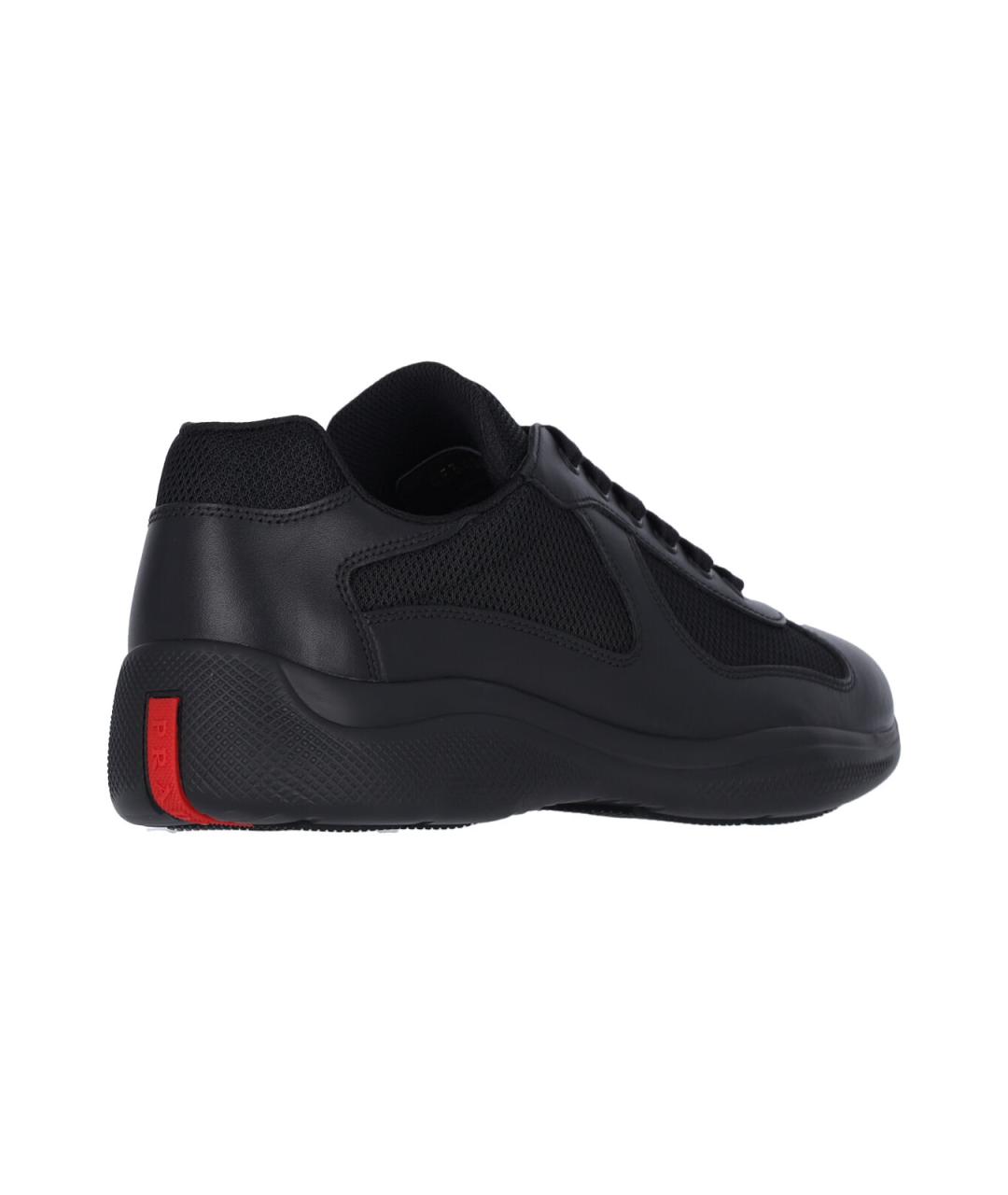 PRADA Черные низкие кроссовки / кеды, фото 4