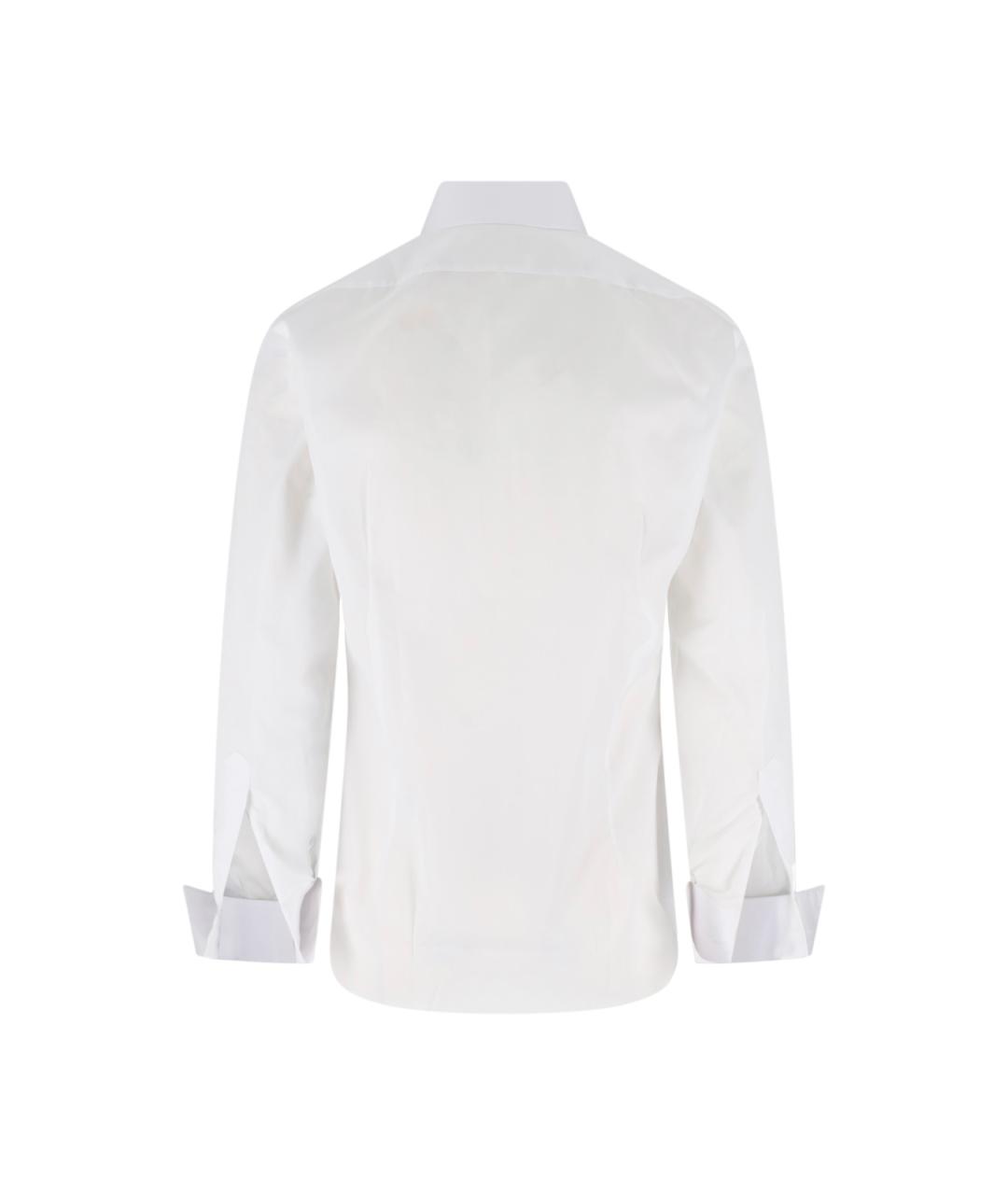BARBA Белая хлопковая классическая рубашка, фото 2