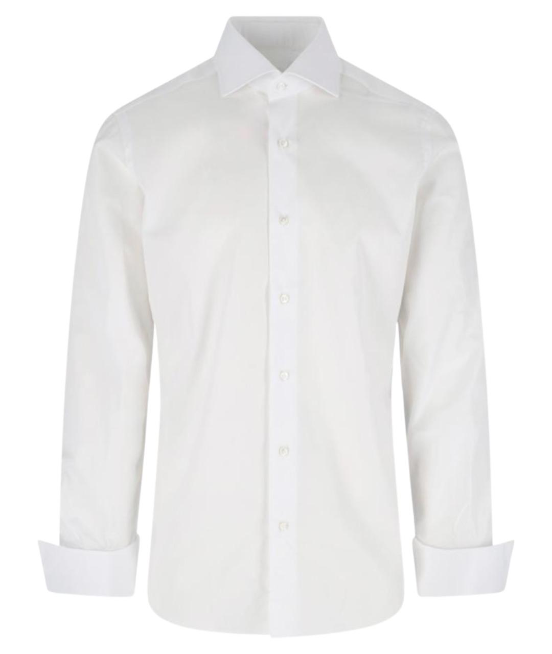 BARBA Белая хлопковая классическая рубашка, фото 1