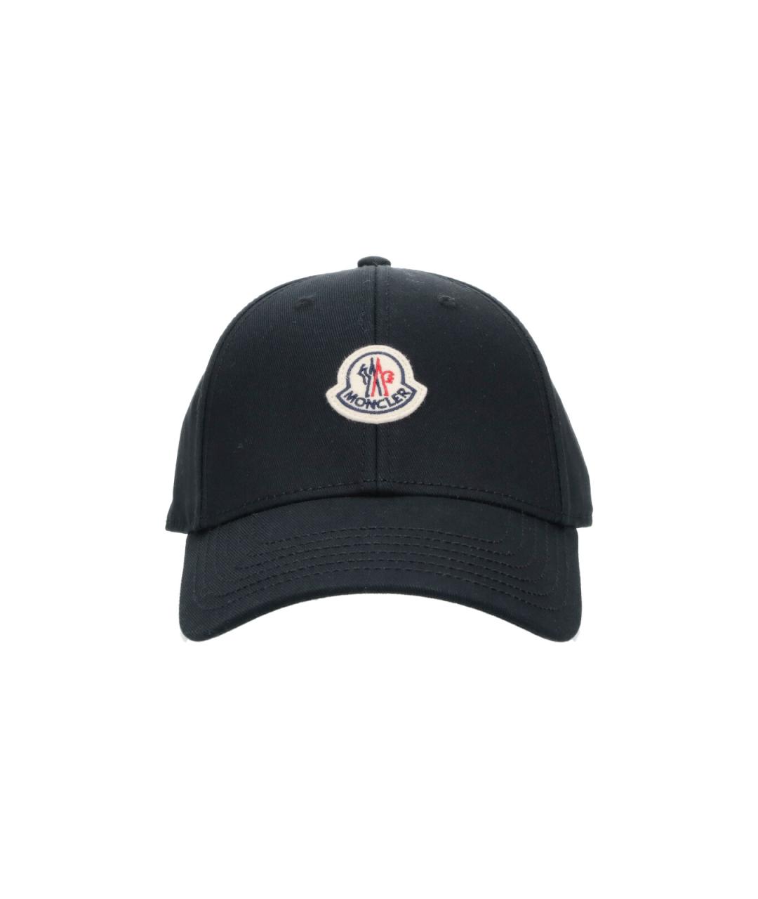 MONCLER Черная хлопковая кепка, фото 1