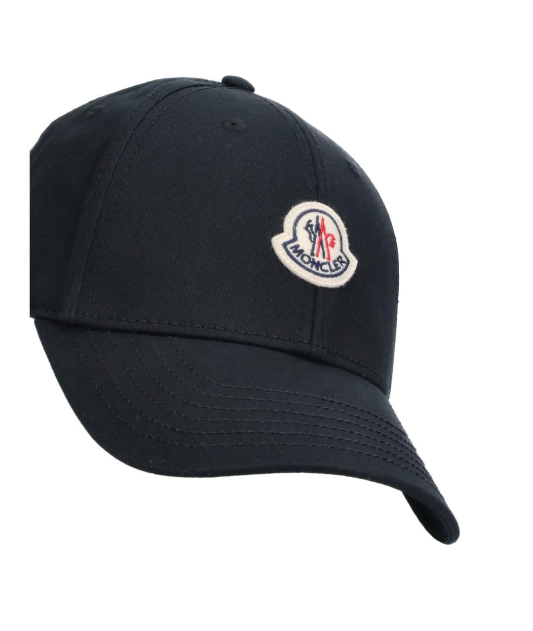 MONCLER Черная хлопковая кепка, фото 3