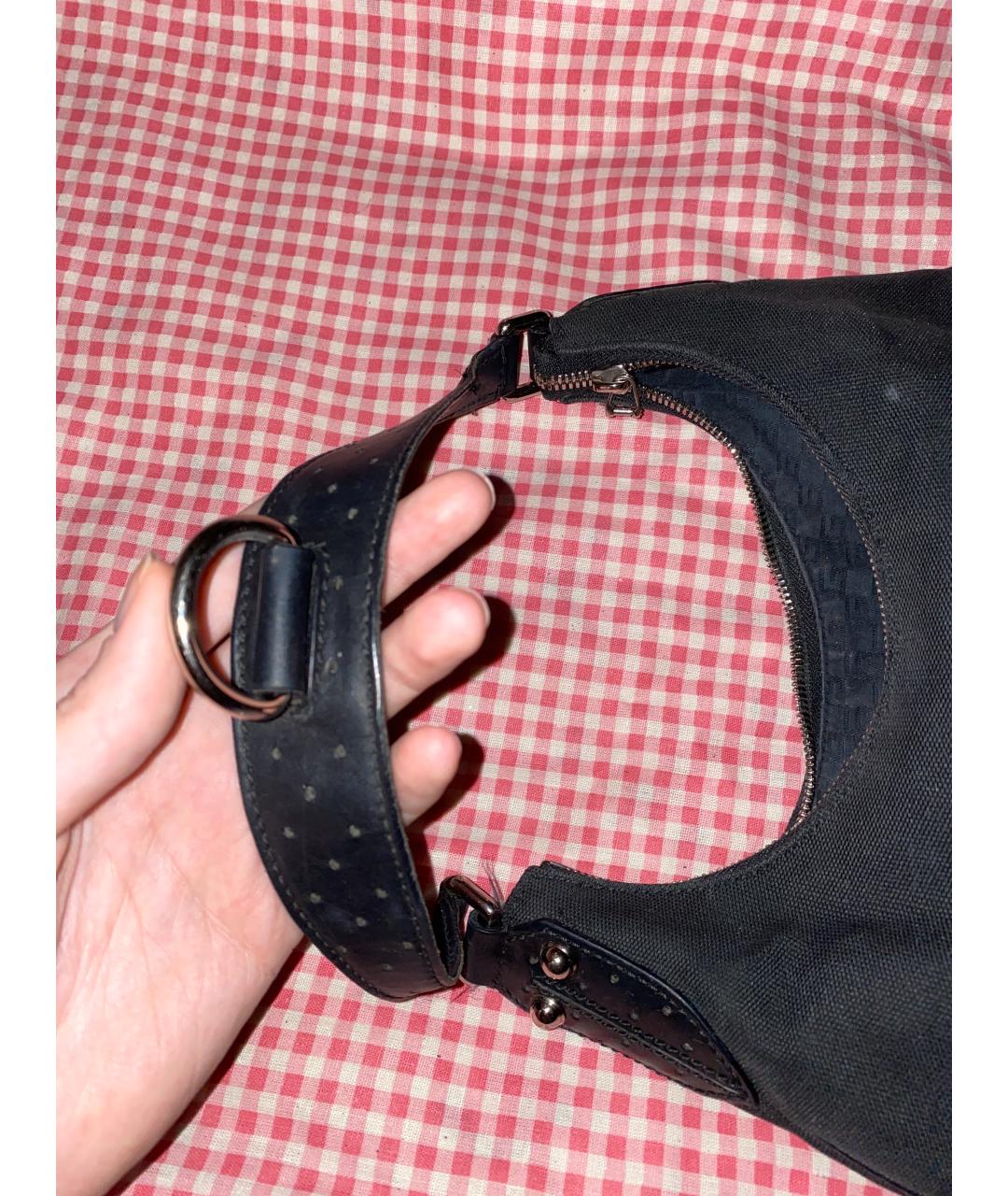 GUCCI Черная кожаная сумка с короткими ручками, фото 6