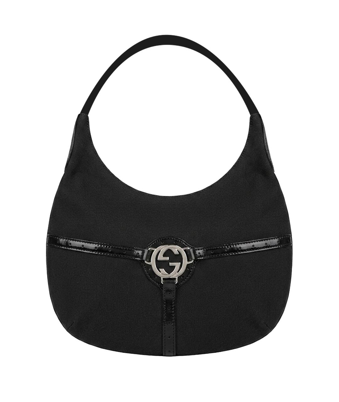 GUCCI Черная кожаная сумка с короткими ручками, фото 1