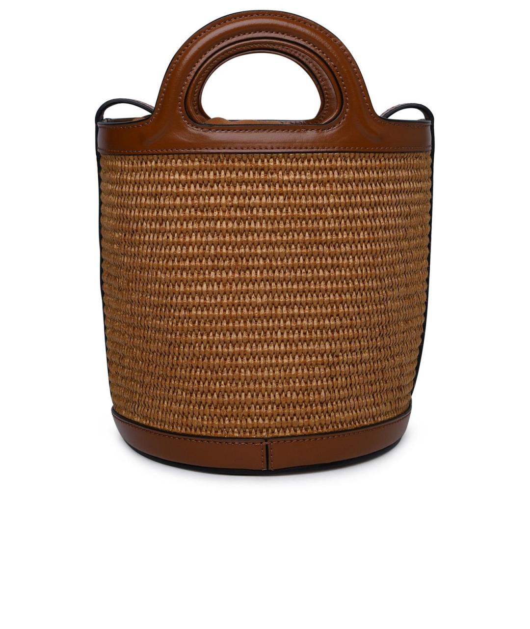 MARNI Коричневая пелетеная сумка тоут, фото 3