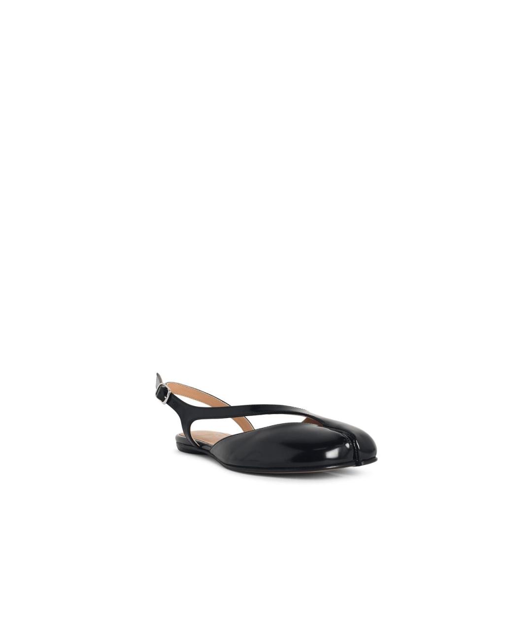 MAISON MARGIELA Черные кожаные босоножки, фото 2