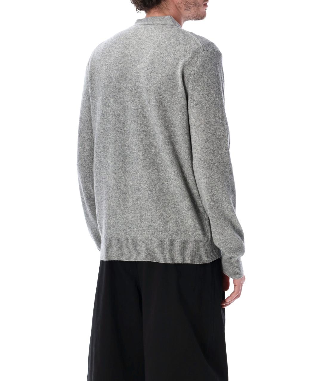 COMME DES GARÇONS PLAY Серый шерстяной кардиган, фото 2