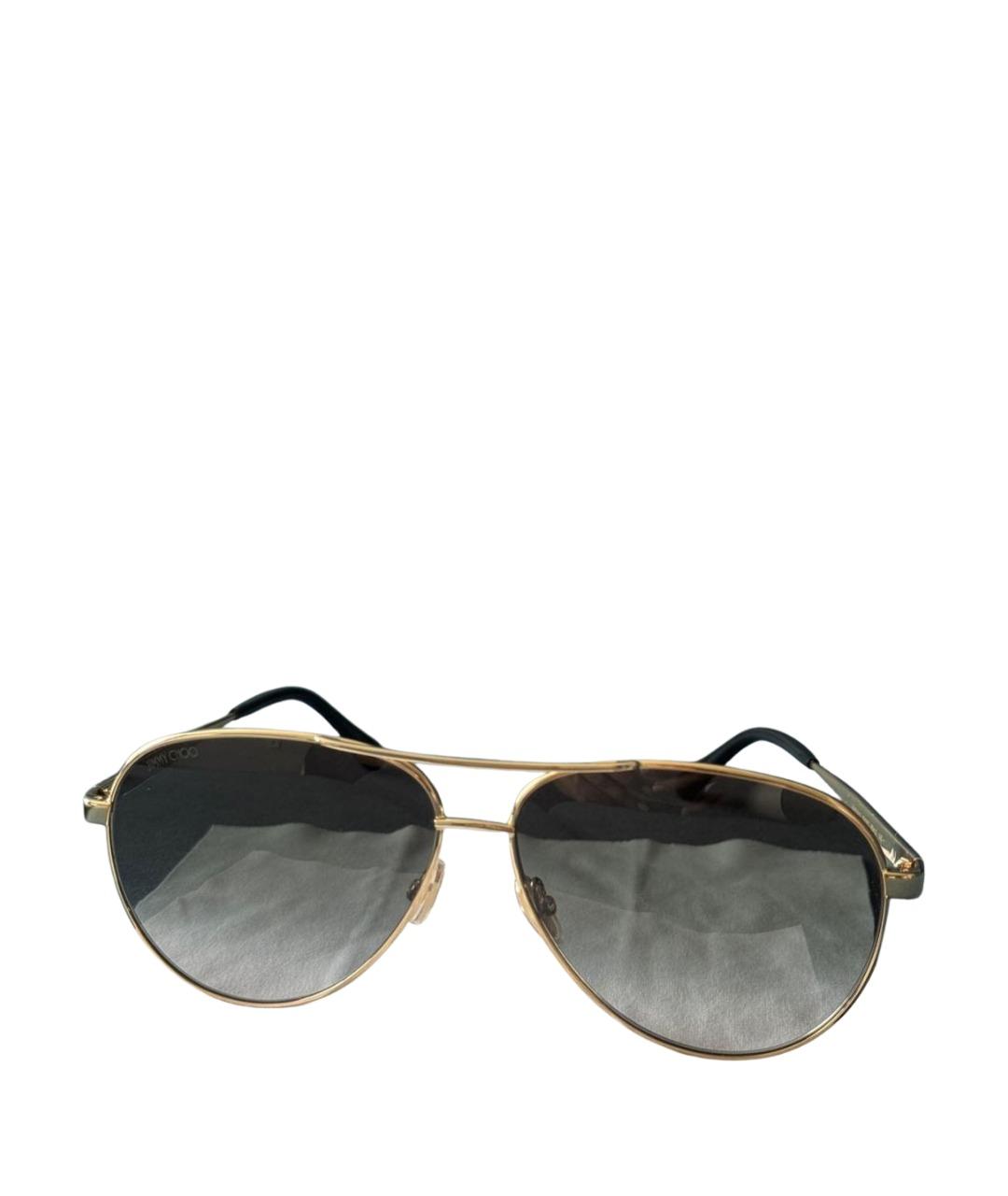 JIMMY CHOO Зеленые металлические солнцезащитные очки, фото 1