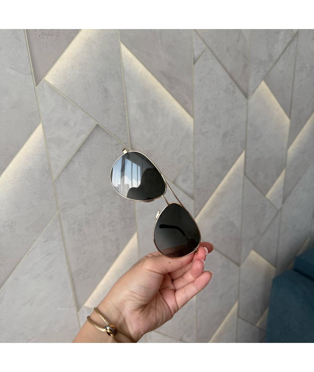 JIMMY CHOO Зеленые металлические солнцезащитные очки, фото 2