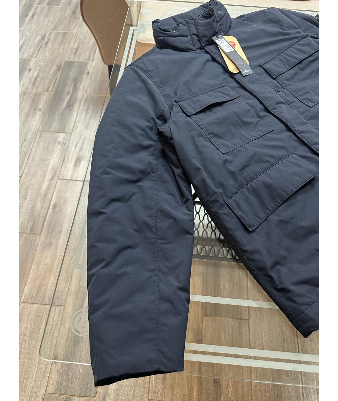 STONE ISLAND Темно-синяя полиэстеровая куртка, фото 8