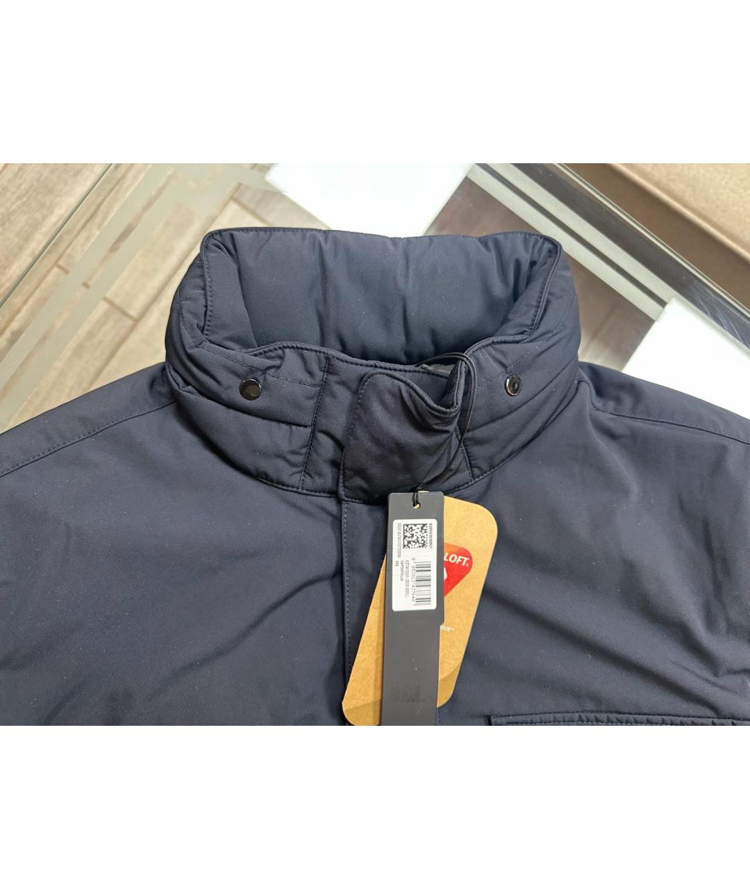 STONE ISLAND Темно-синяя полиэстеровая куртка, фото 6