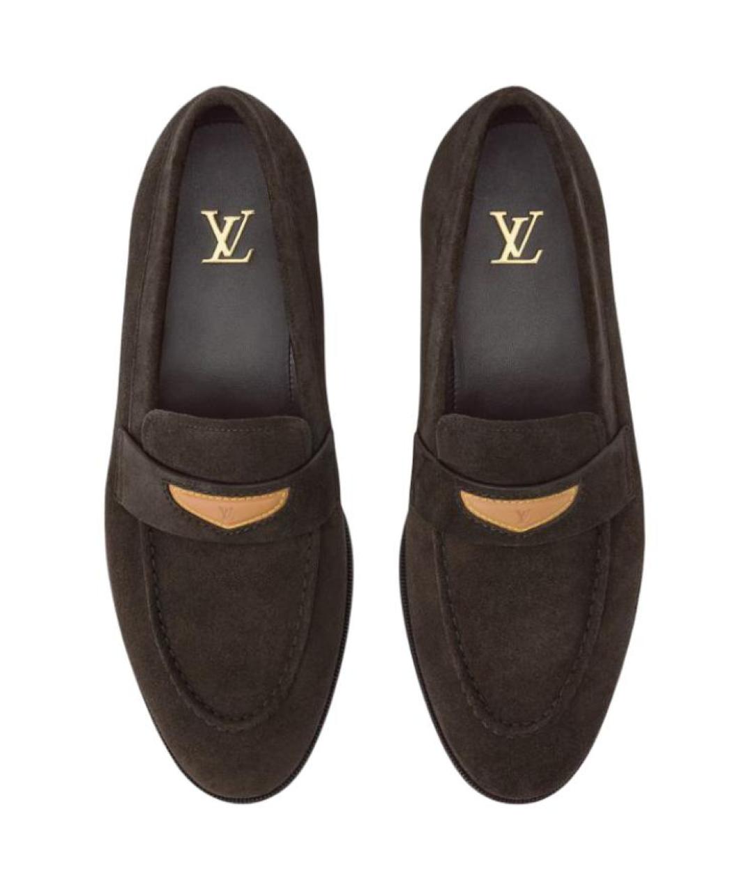 LOUIS VUITTON Коричневые кожаные туфли, фото 4