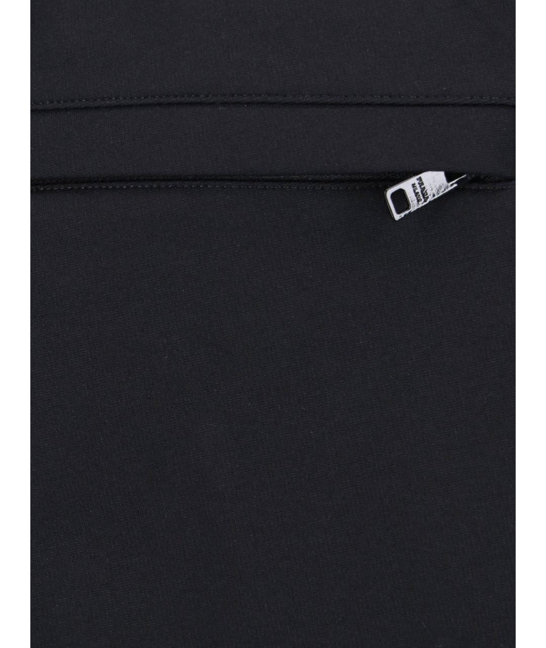 PRADA Черные вискозные повседневные брюки, фото 3