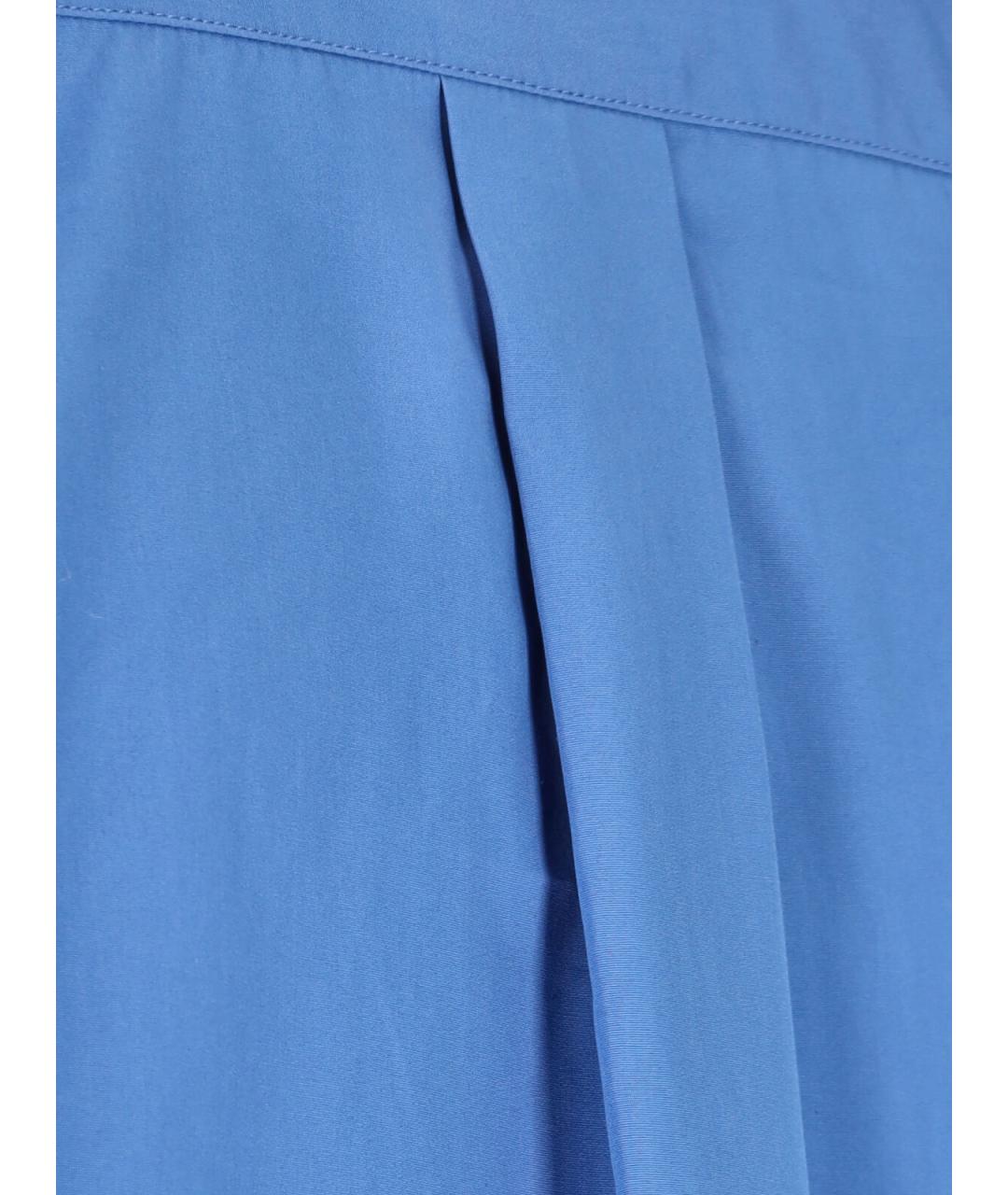 MIU MIU Голубая хлопковая рубашка, фото 5