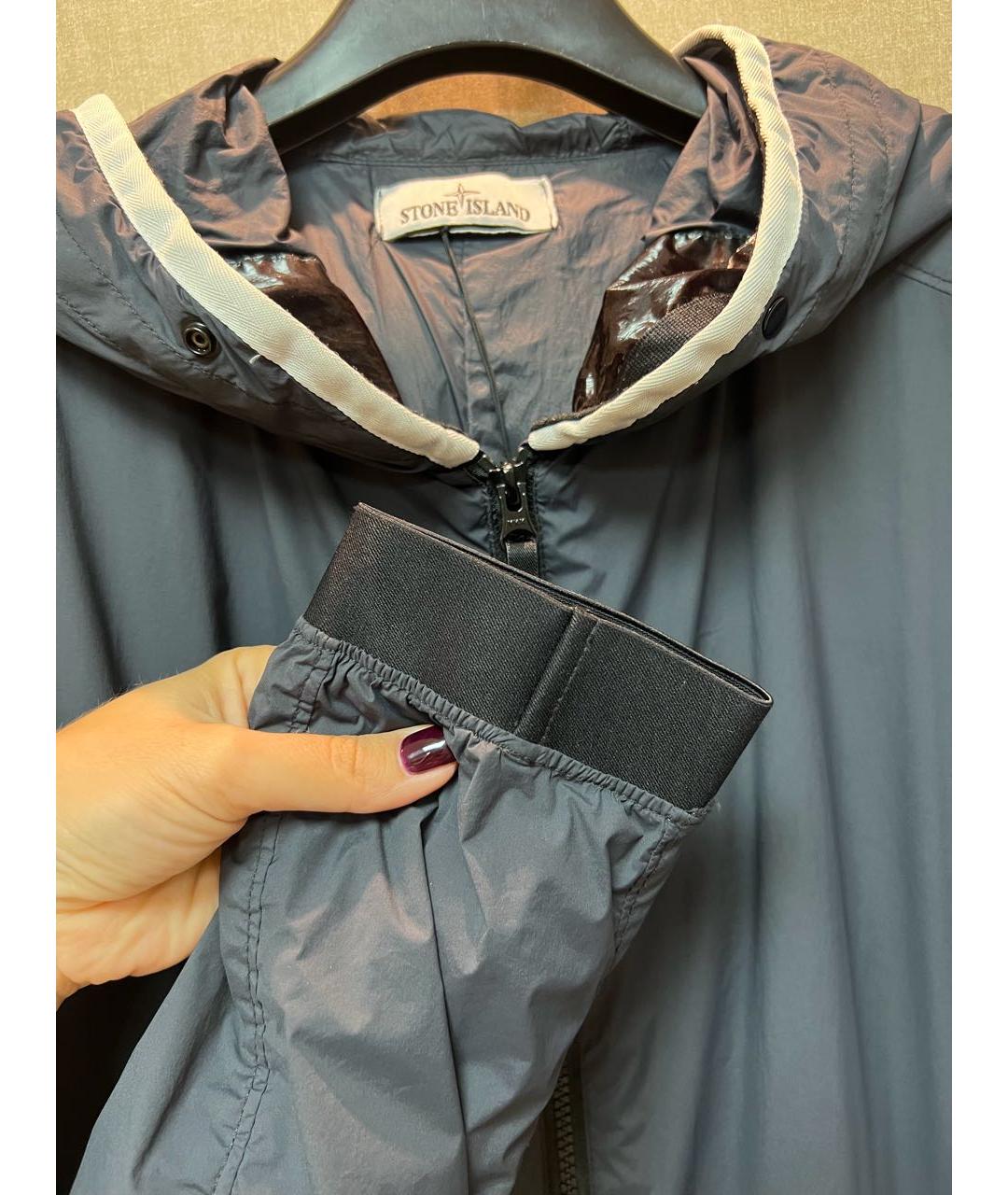 STONE ISLAND Антрацитовая полиамидовая куртка, фото 4