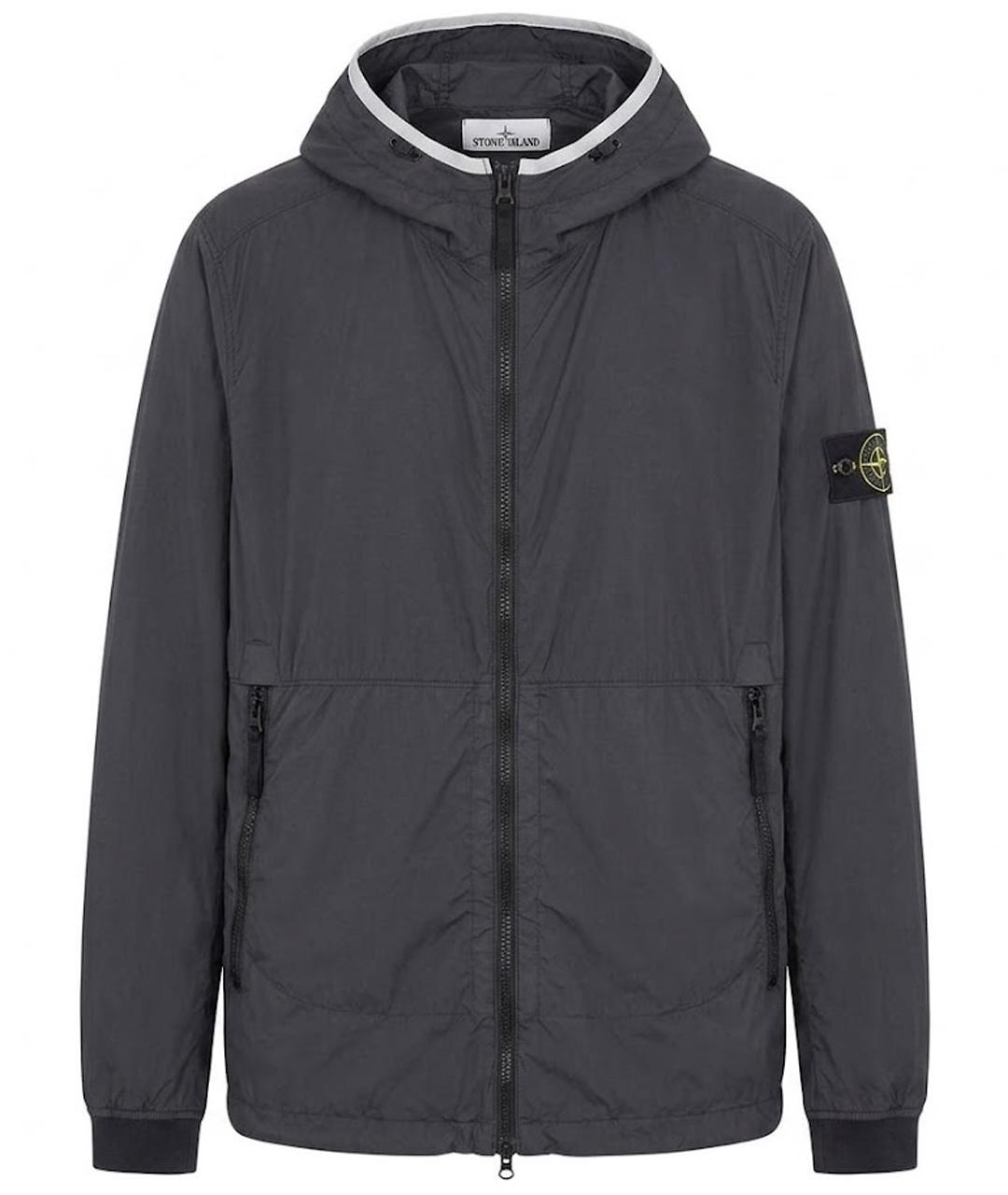 STONE ISLAND Антрацитовая полиамидовая куртка, фото 1