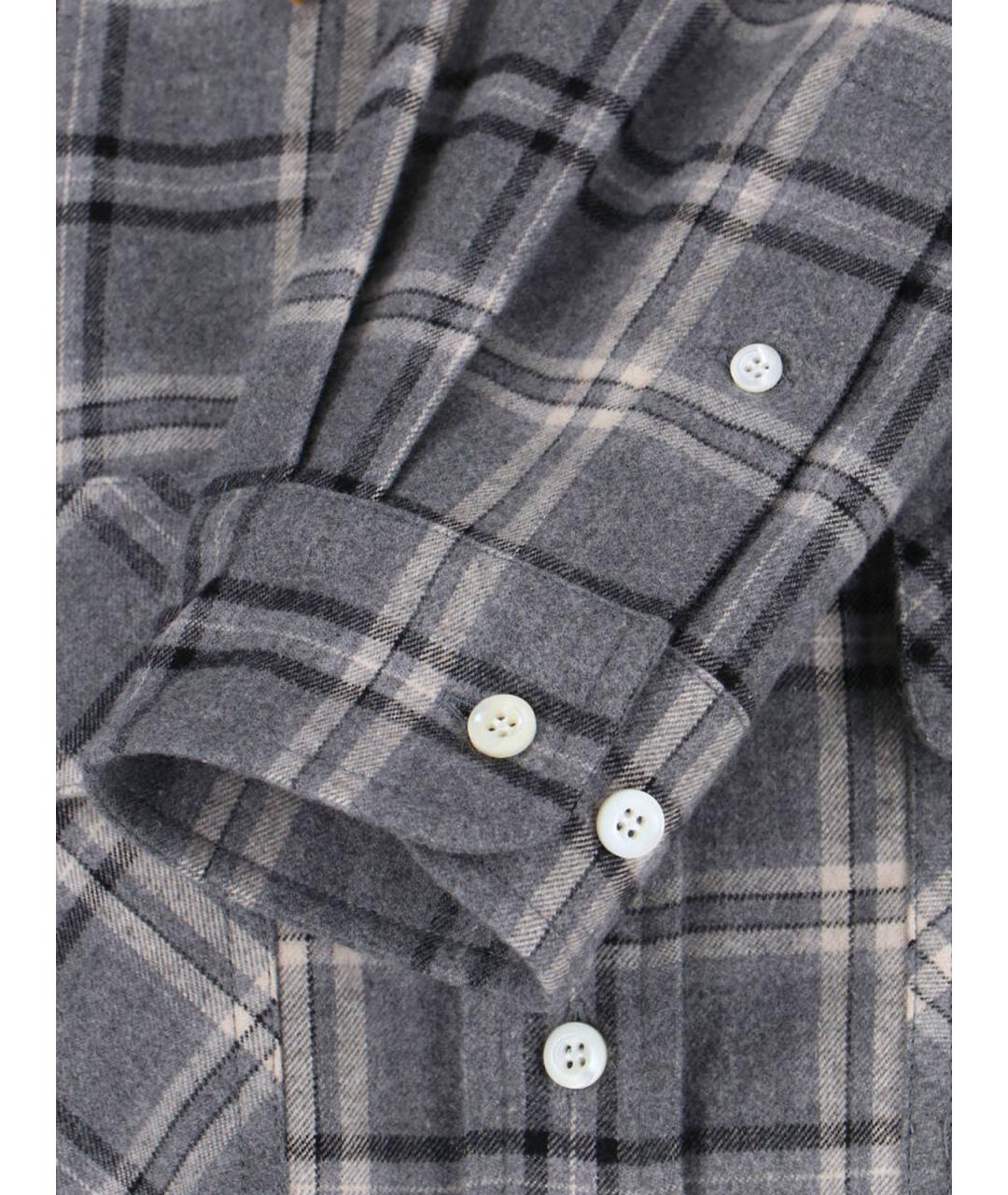 MIU MIU Серая хлопковая рубашка, фото 5