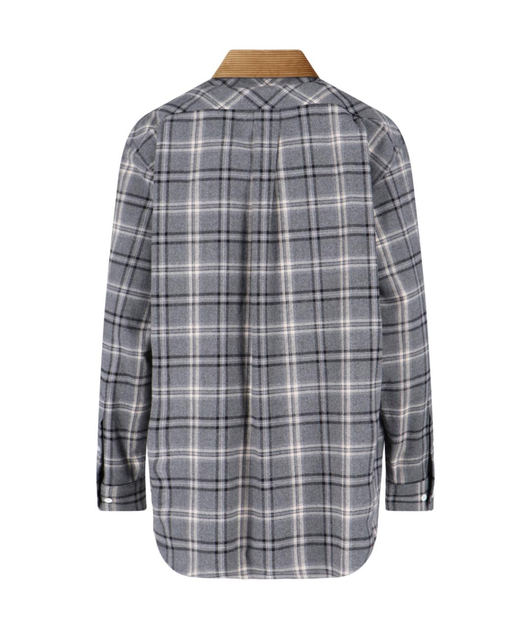 MIU MIU Серая хлопковая рубашка, фото 2