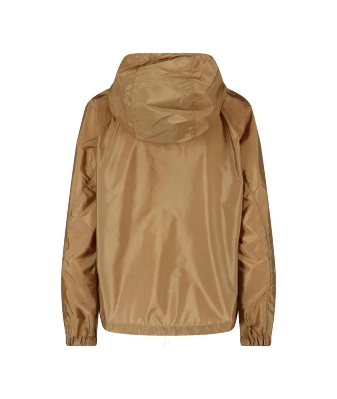 MONCLER Коричневая полиамидовая куртка, фото 2