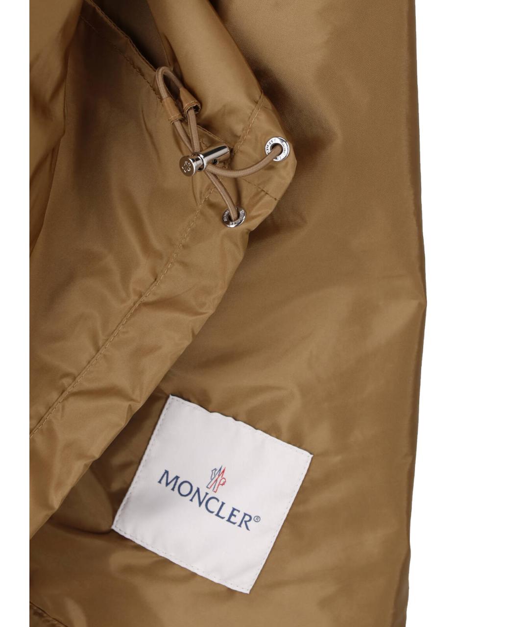 MONCLER Коричневая полиамидовая куртка, фото 5