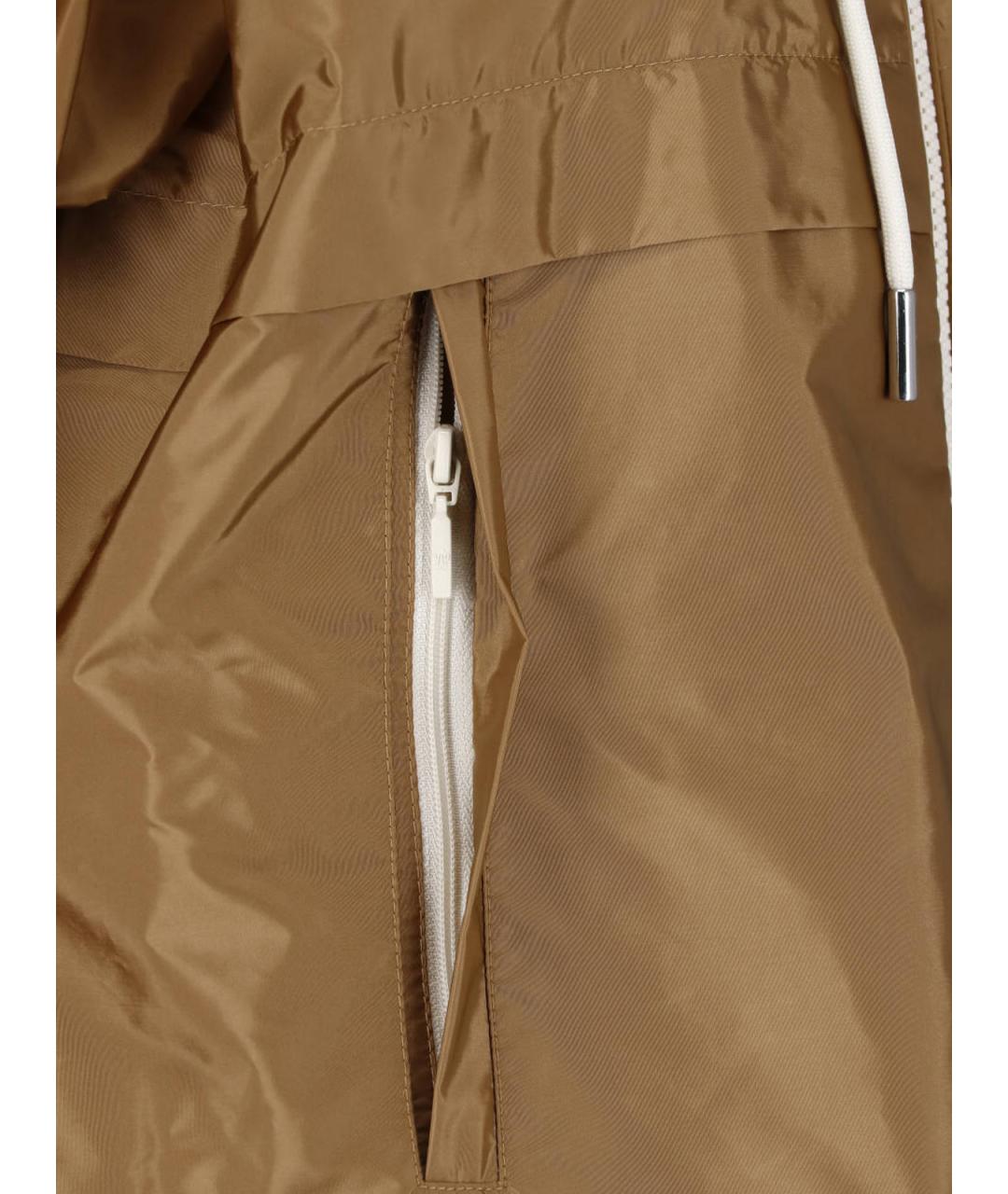 MONCLER Коричневая полиамидовая куртка, фото 4