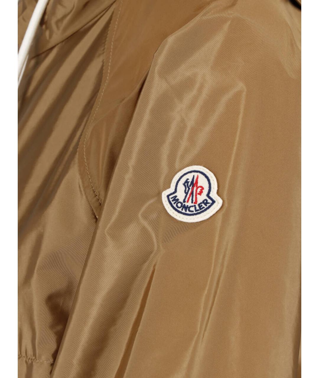 MONCLER Коричневая полиамидовая куртка, фото 3