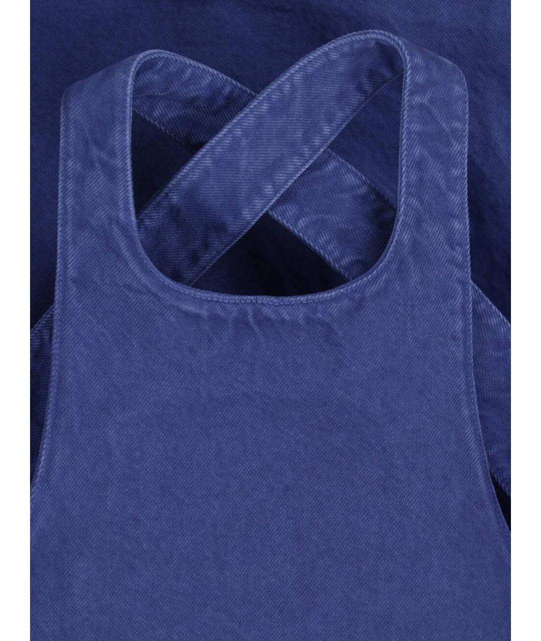 MIU MIU Синее хлопковое повседневное платье, фото 5