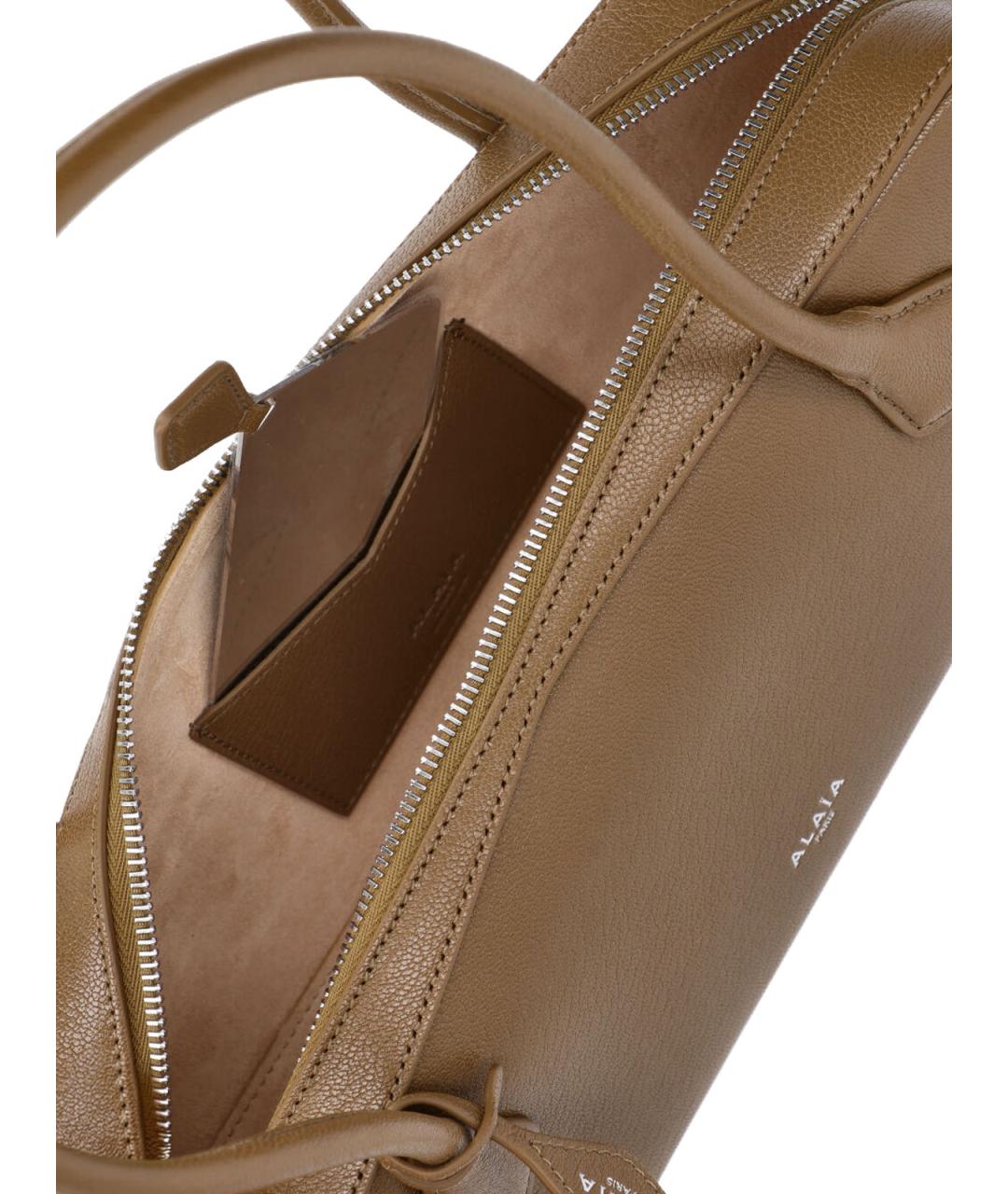 ALAIA Коричневая кожаная сумка через плечо, фото 4