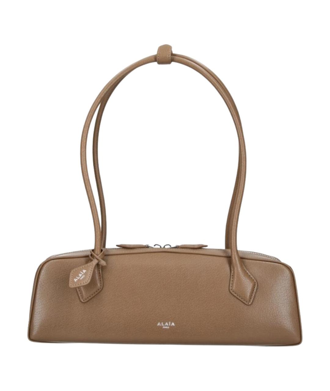 ALAIA Коричневая кожаная сумка через плечо, фото 1