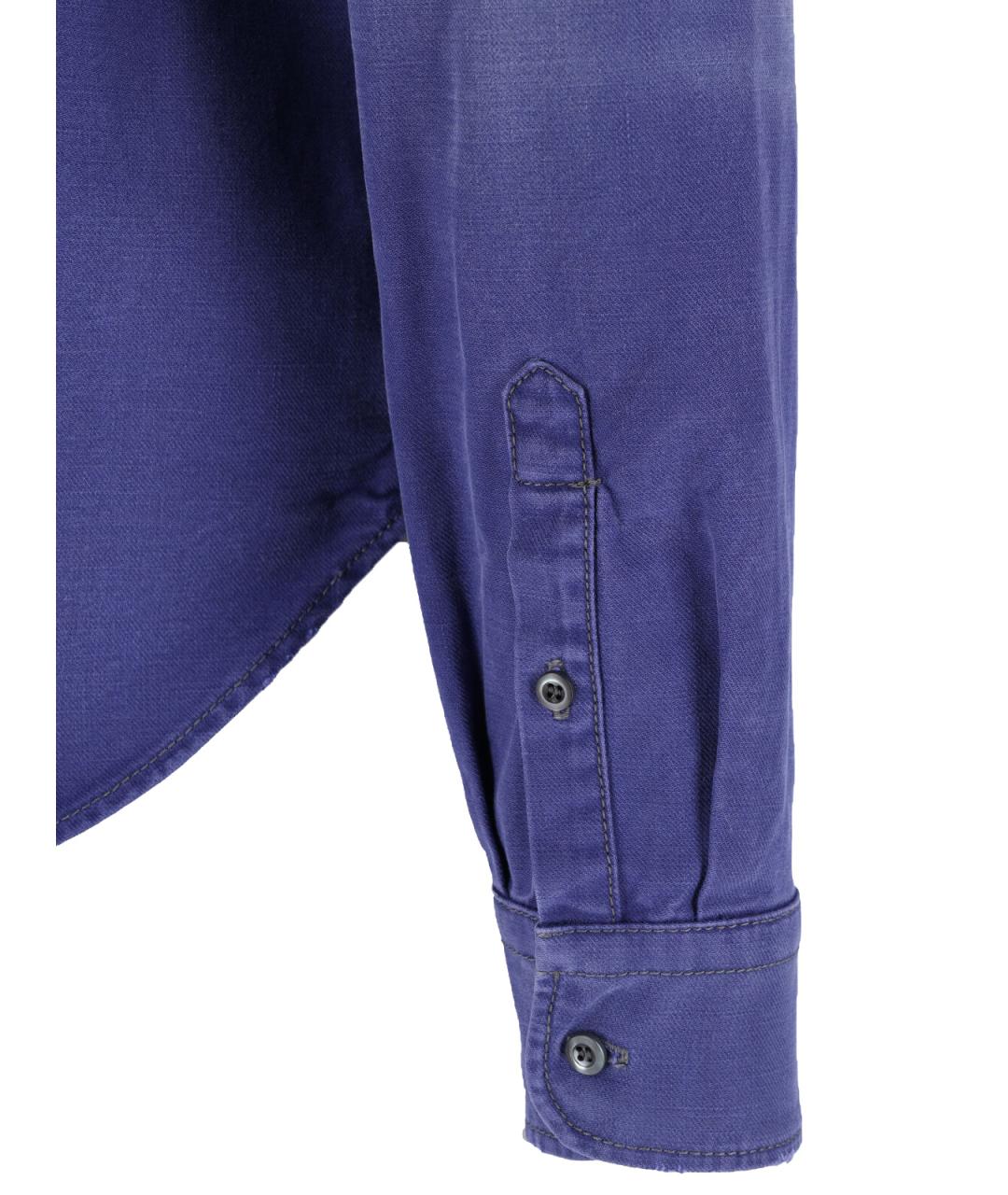 PRADA Синяя хлопковая кэжуал рубашка, фото 5