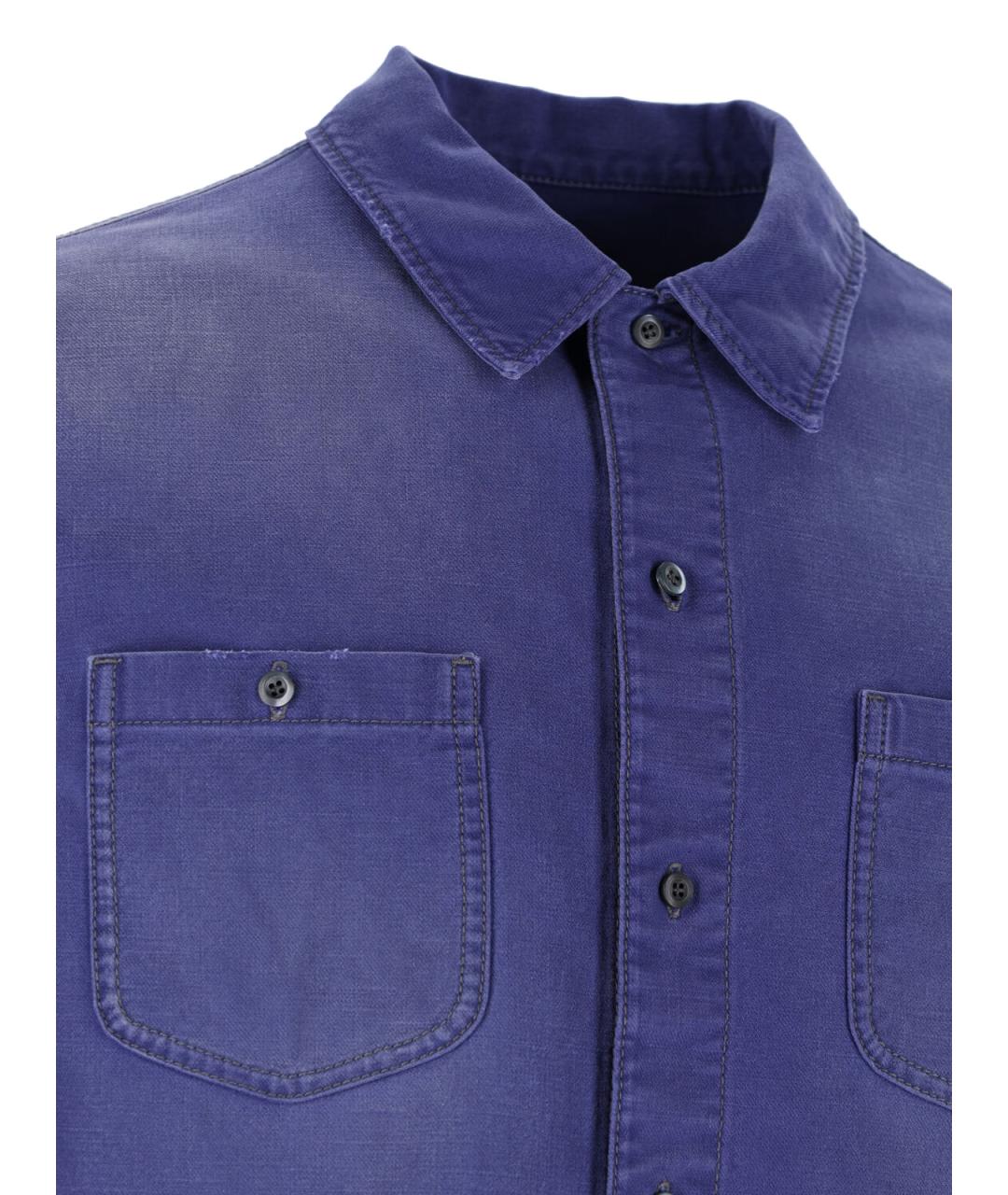 PRADA Синяя хлопковая кэжуал рубашка, фото 3