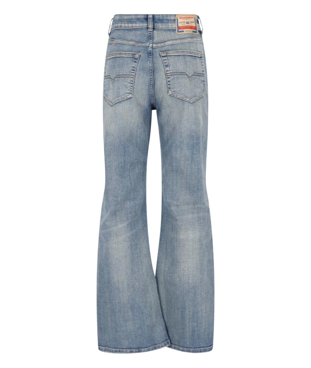 DIESEL Синие хлопковые прямые джинсы, фото 2