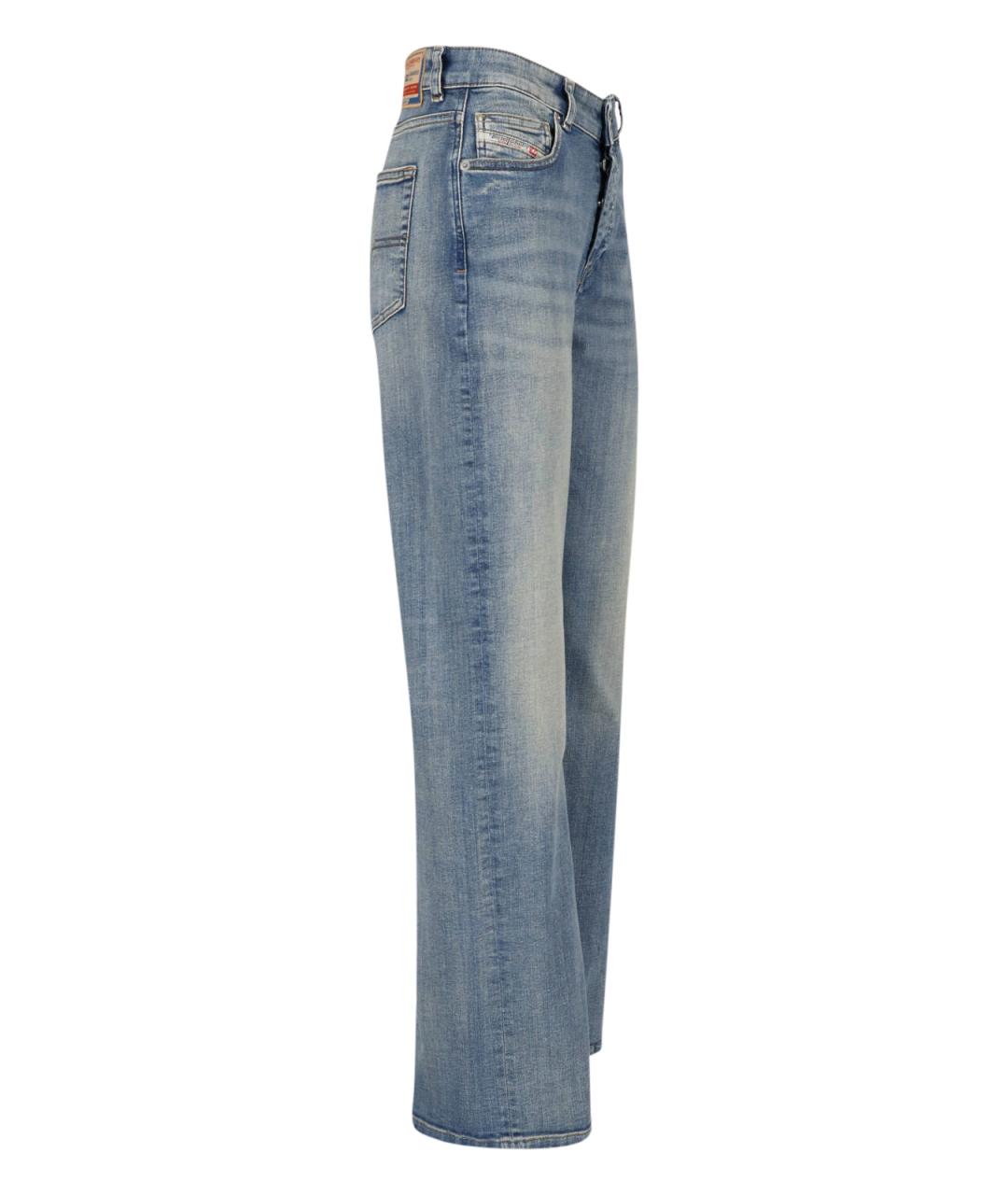 DIESEL Синие хлопковые прямые джинсы, фото 3