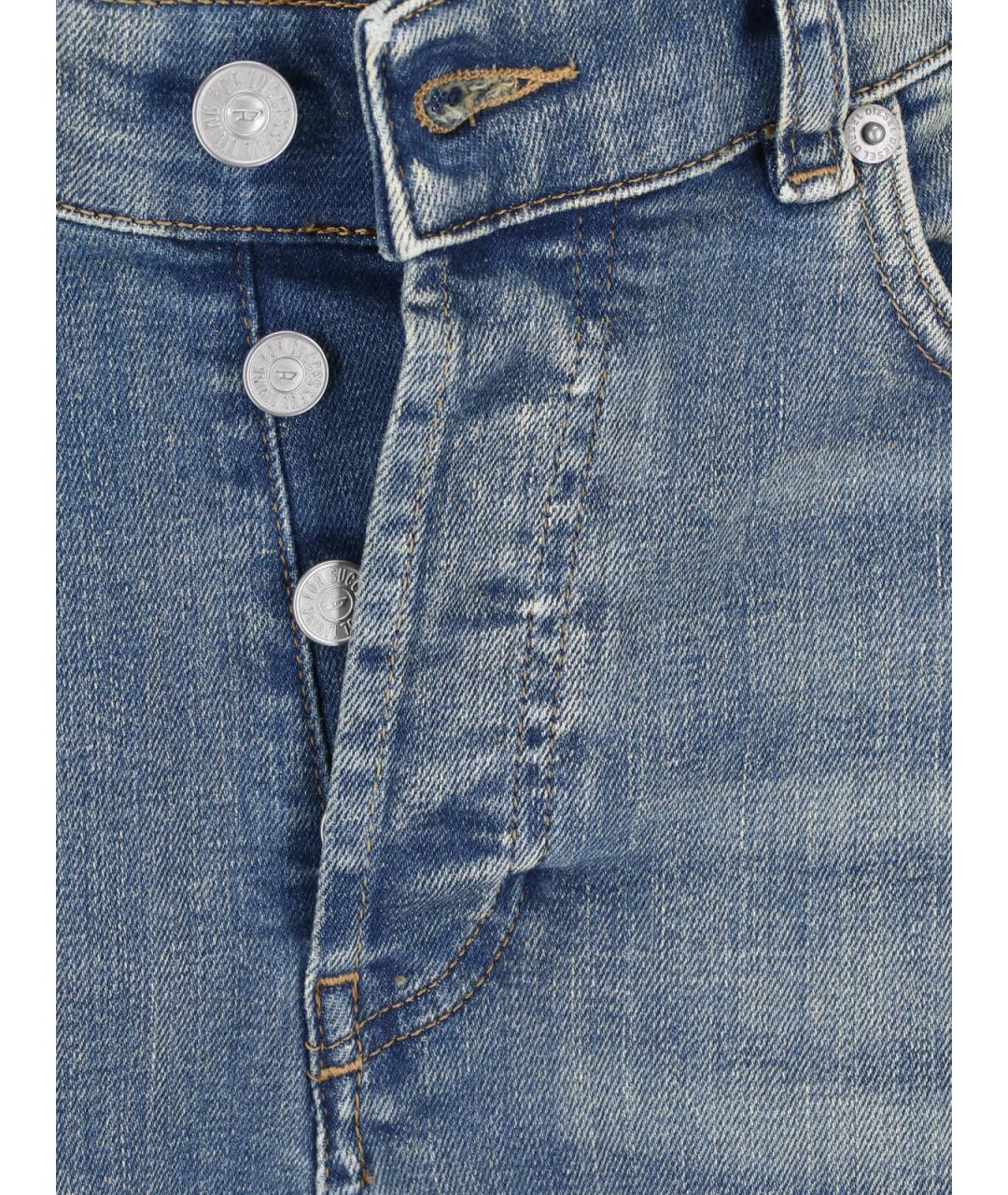 DIESEL Синие хлопковые прямые джинсы, фото 5