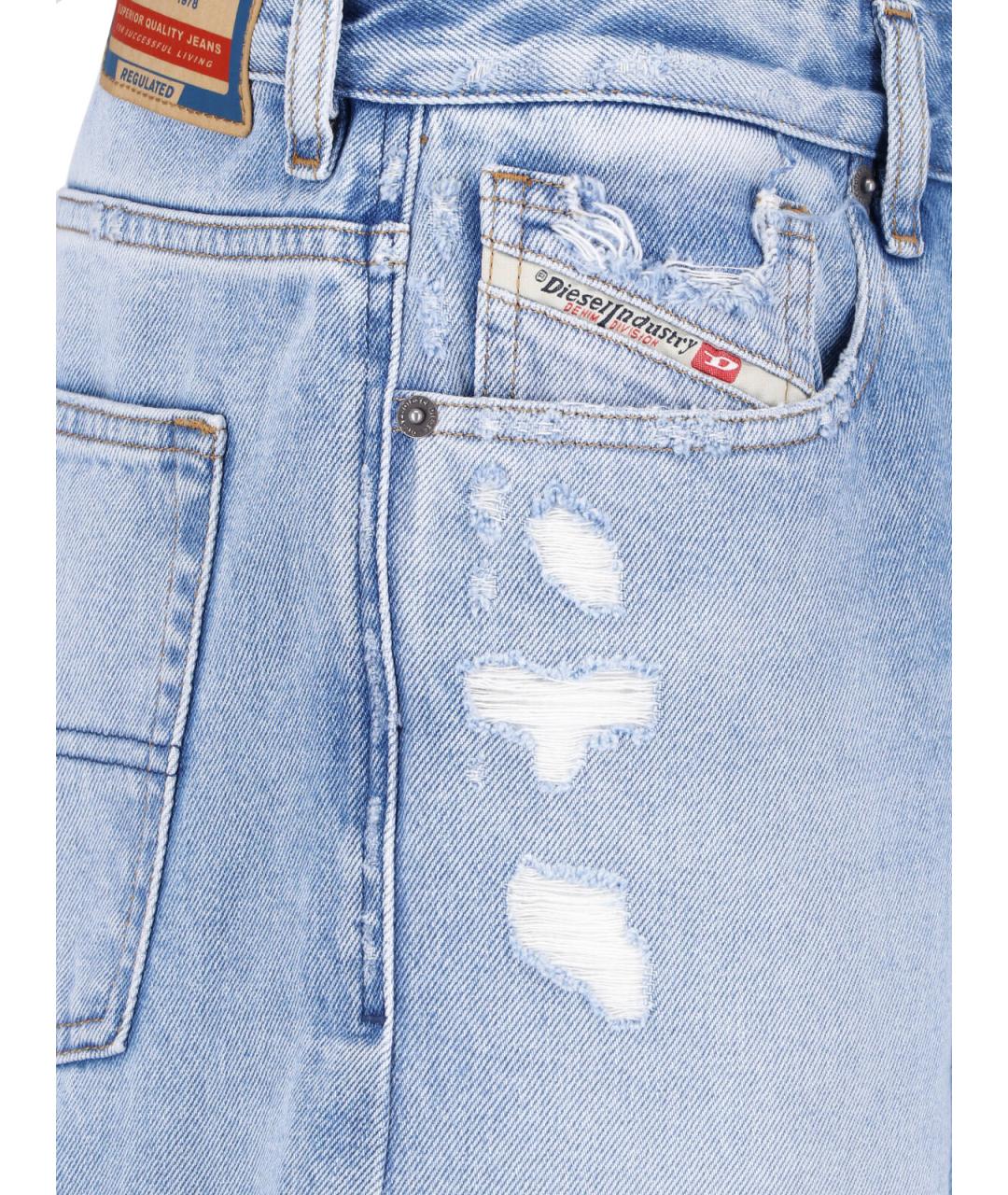 DIESEL Голубые деним шорты, фото 4