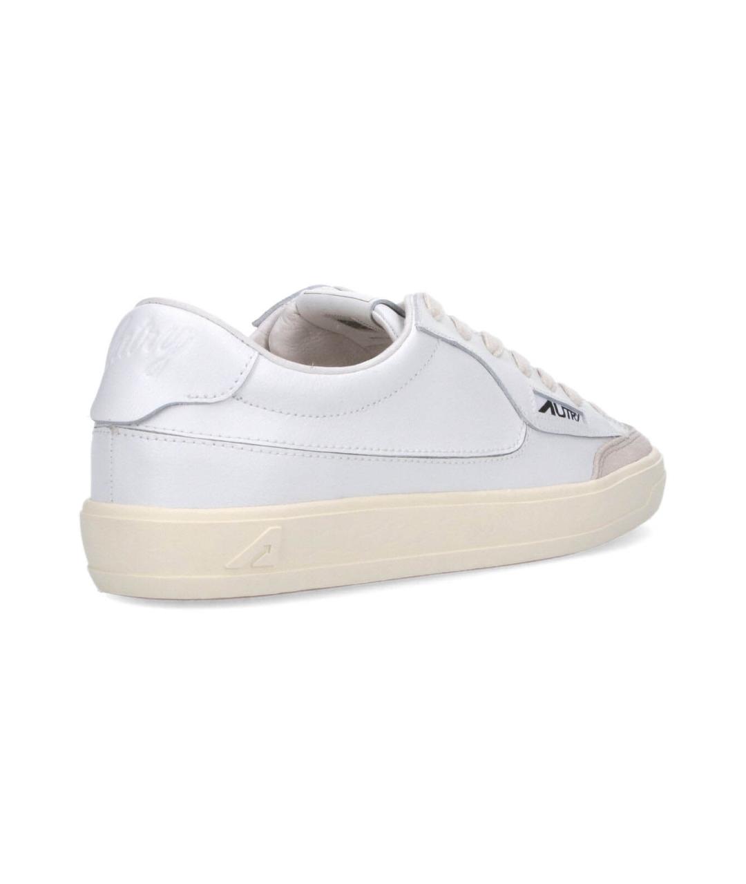 AUTRY Белые кожаные низкие кроссовки / кеды, фото 4