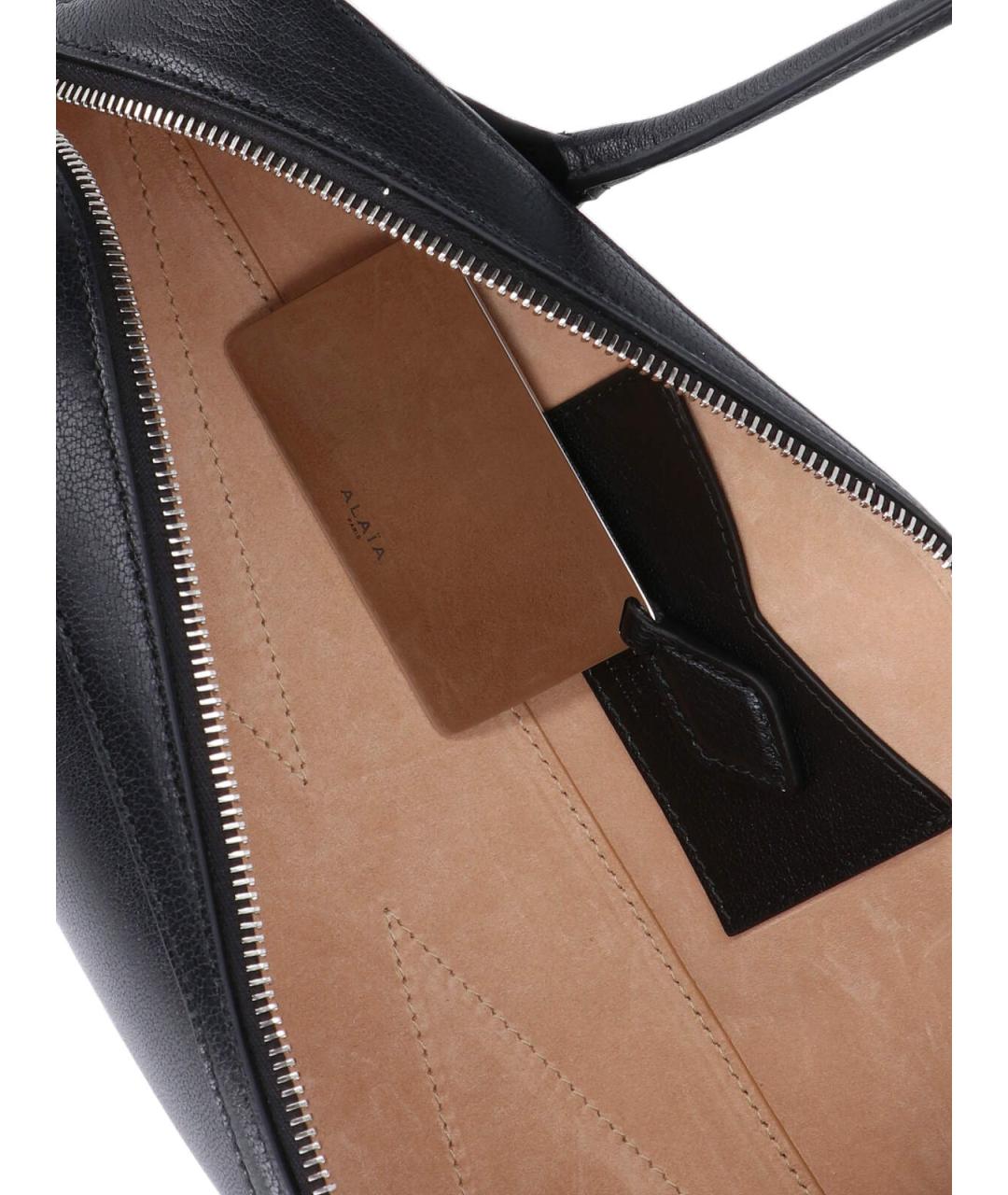 ALAIA Черная кожаная сумка через плечо, фото 4