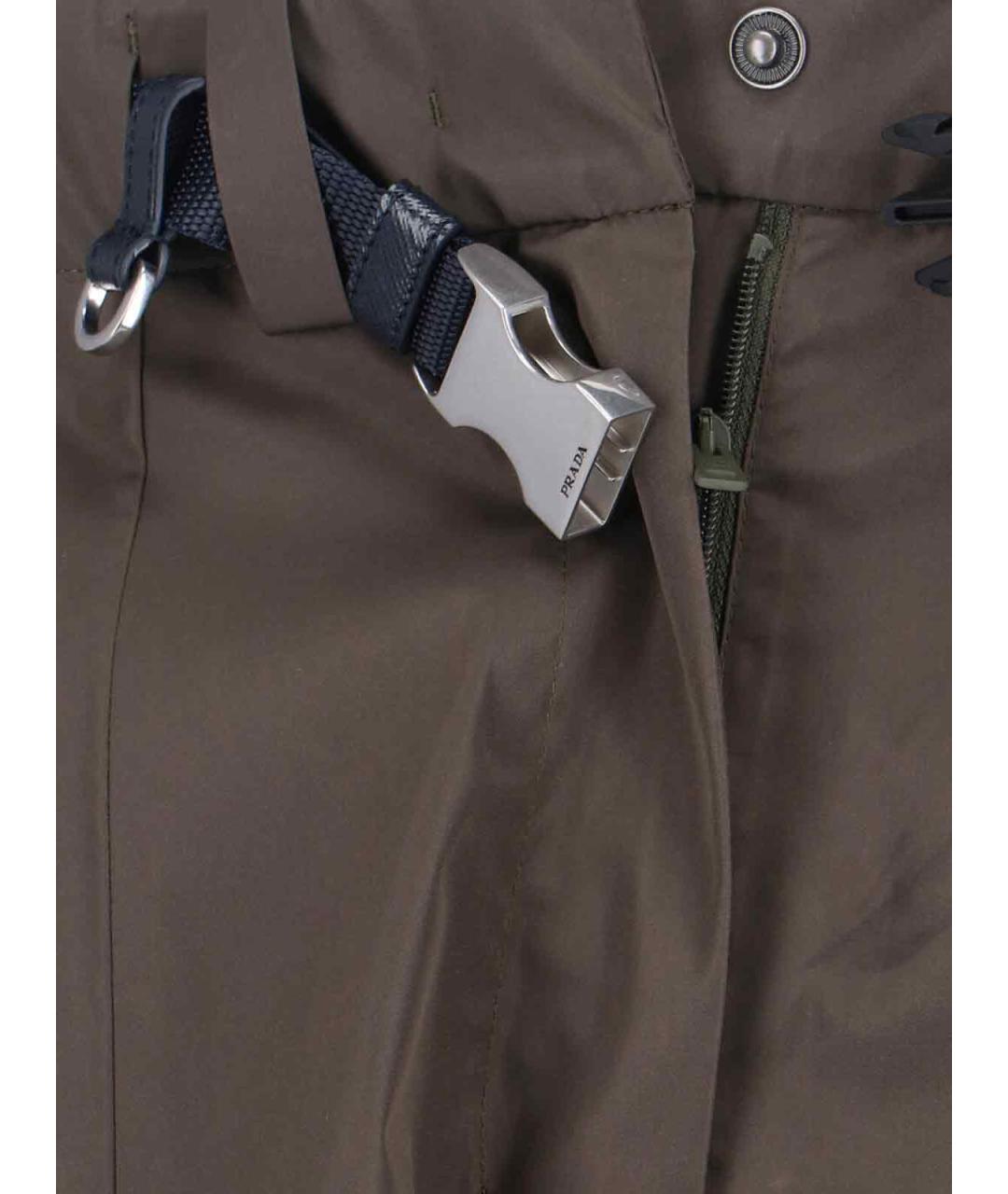 PRADA Коричневая полиэстеровая юбка миди, фото 5